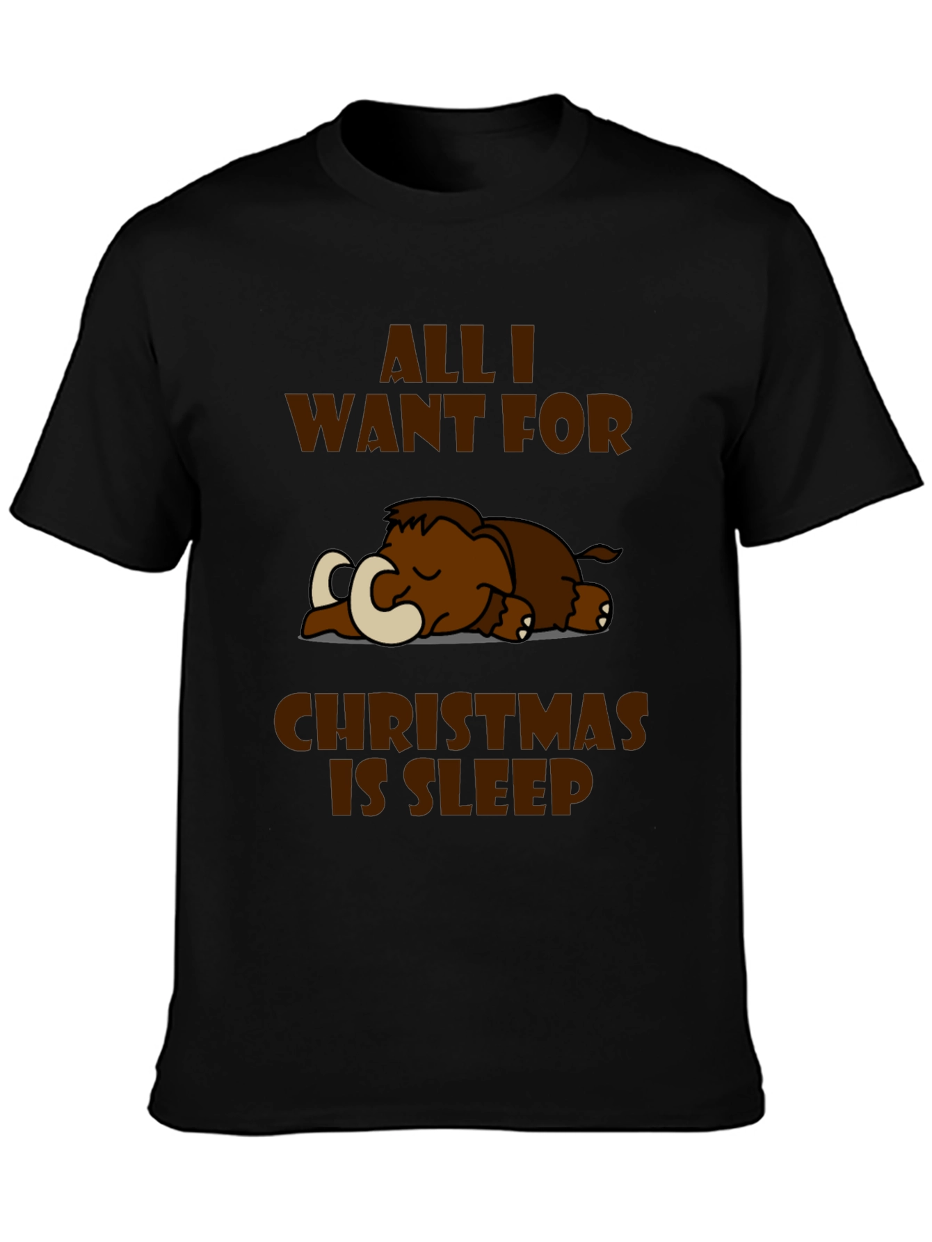 Sleepy Mammoth Christmas T-Shirt