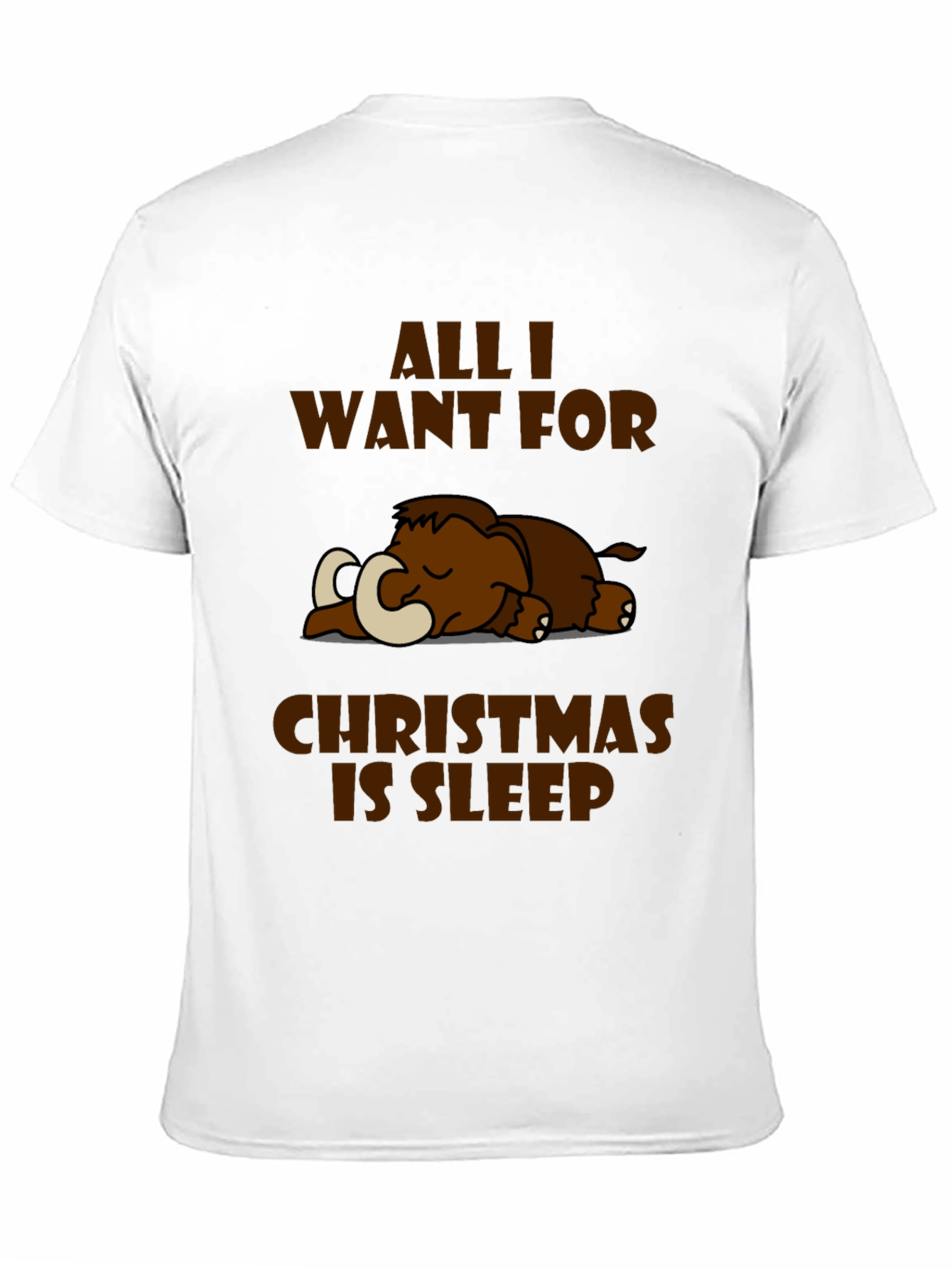 Sleepy Mammoth Christmas T-Shirt