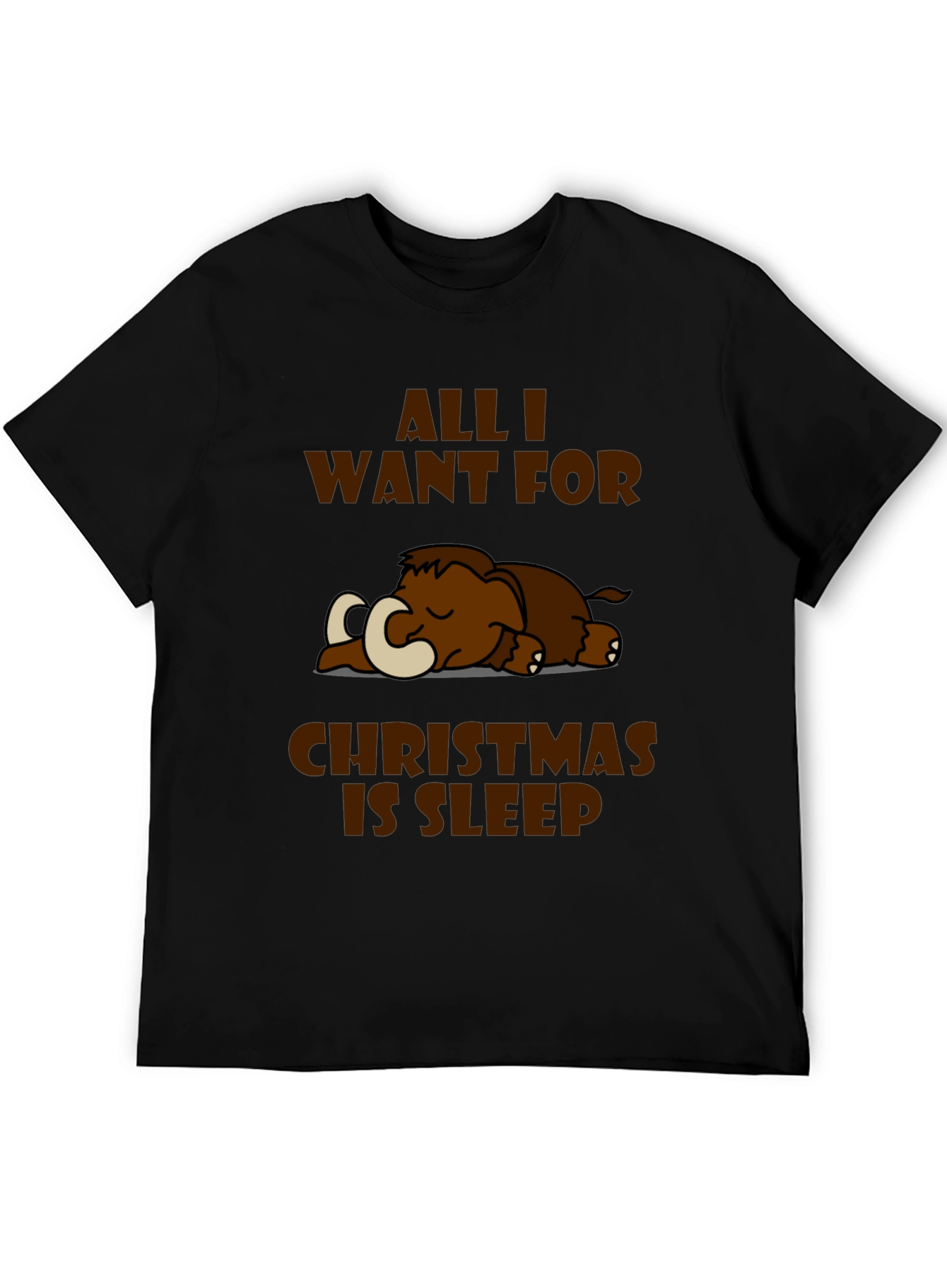 Sleepy Mammoth Christmas T-Shirt