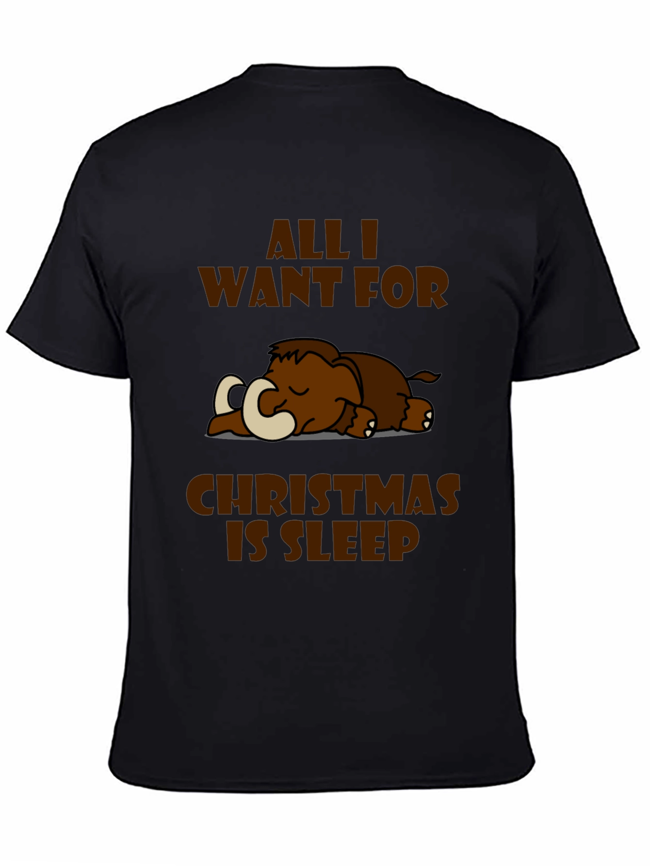 Sleepy Mammoth Christmas T-Shirt