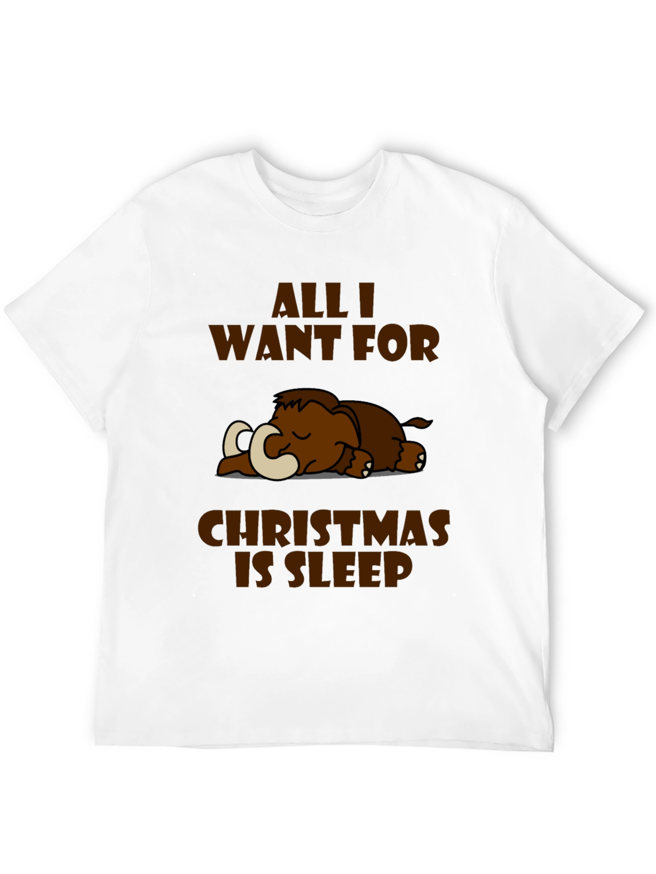 Sleepy Mammoth Christmas T-Shirt