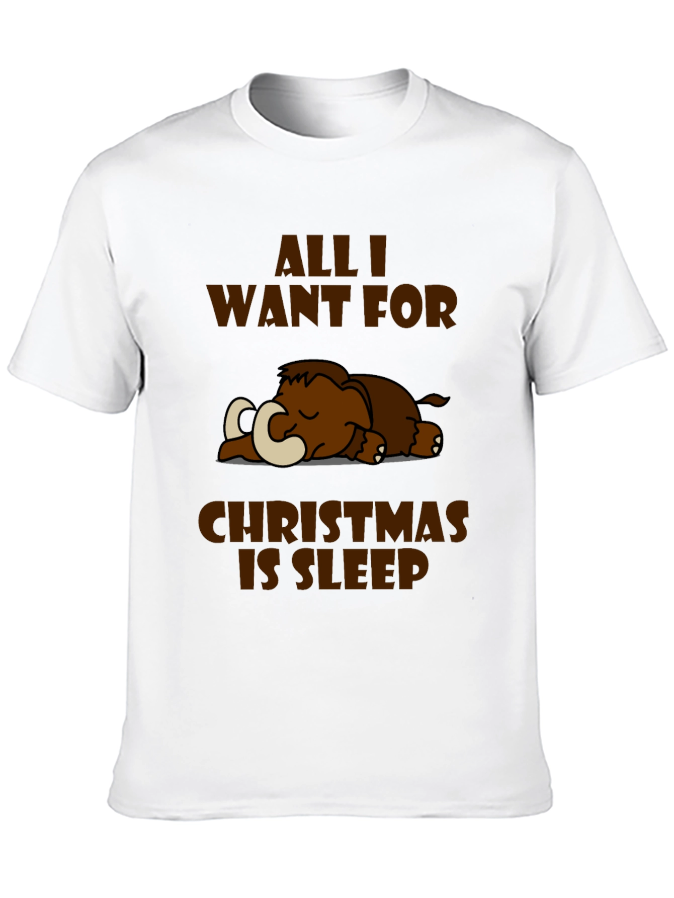 Sleepy Mammoth Christmas T-Shirt