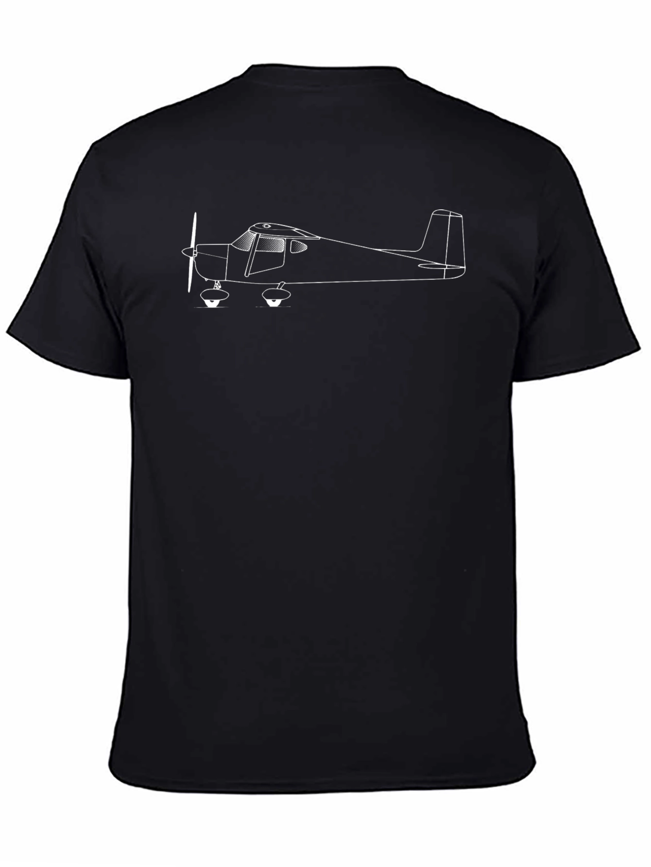 Airplane Outline Graphic T-Shirt
