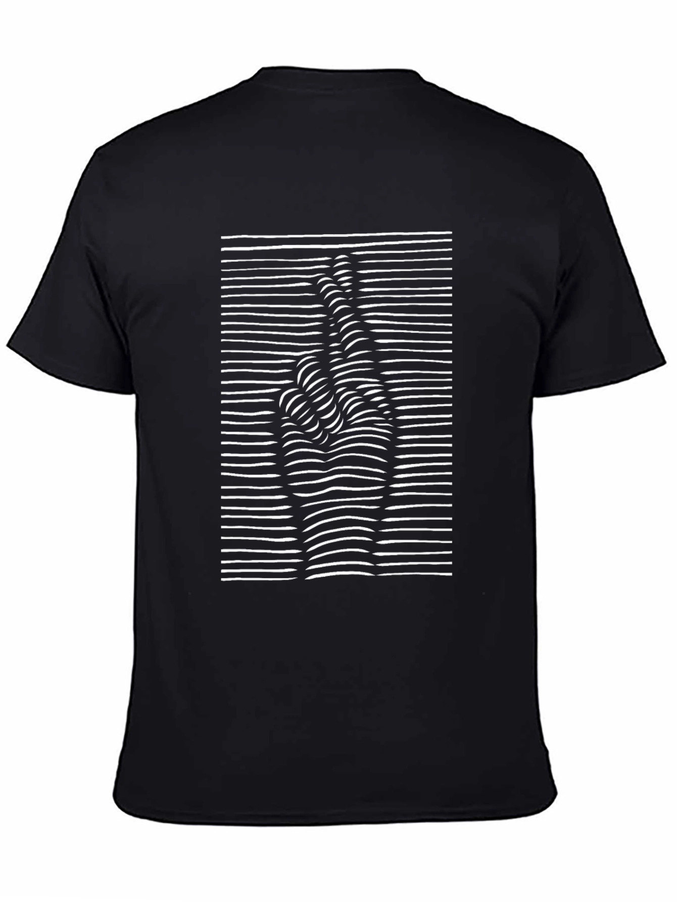 Optical Illusion Fingers Crossed Graphic Tee - Black