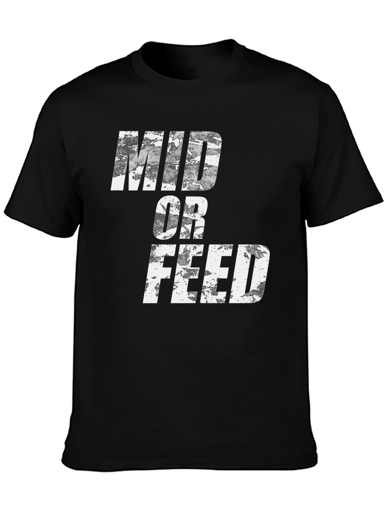 Mid or Feed Black Graphic Tee