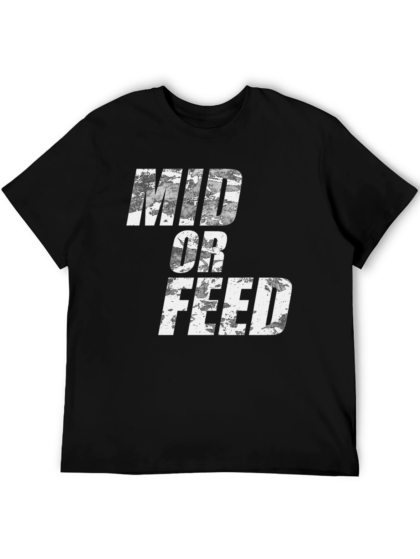 Mid or Feed Black Graphic Tee