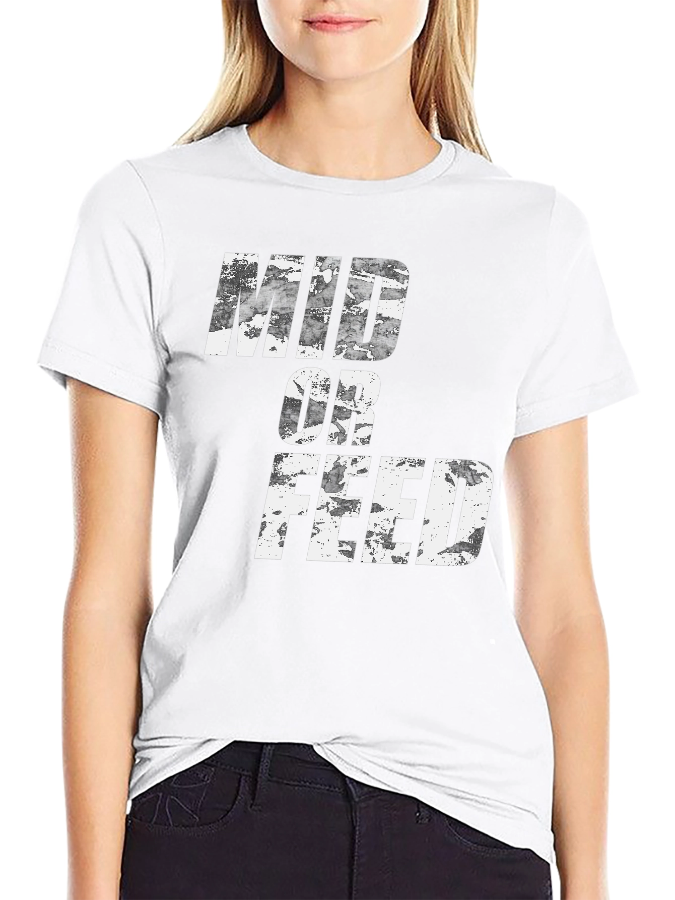 Mid or Feed Black Graphic Tee