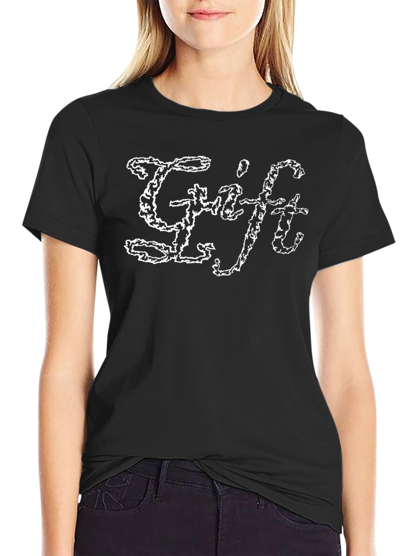 Gift T-Shirt - Black Crew Neck Tee