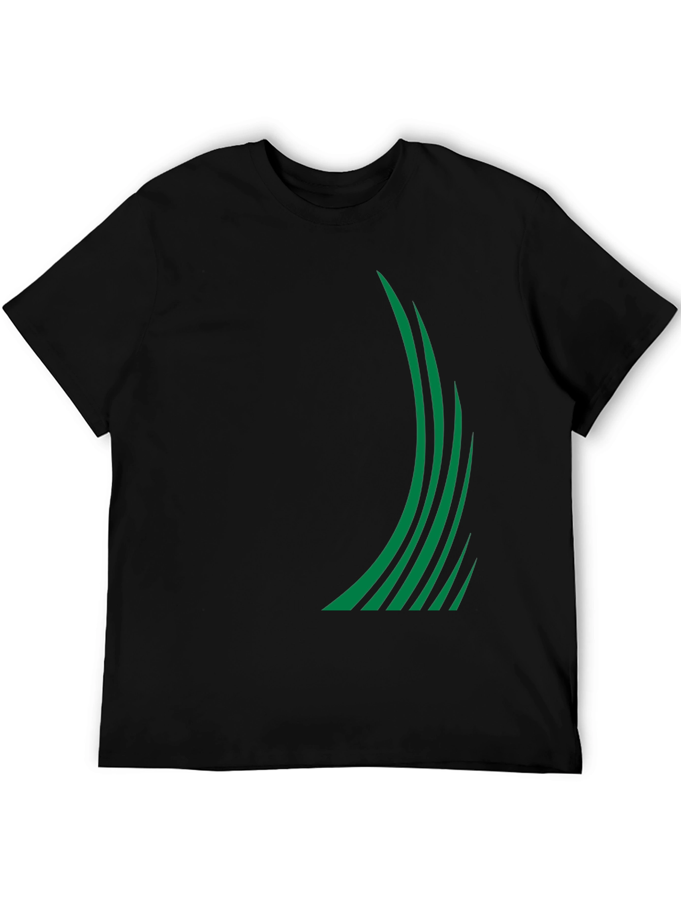 Modern Green Stripe Graphic Tee
