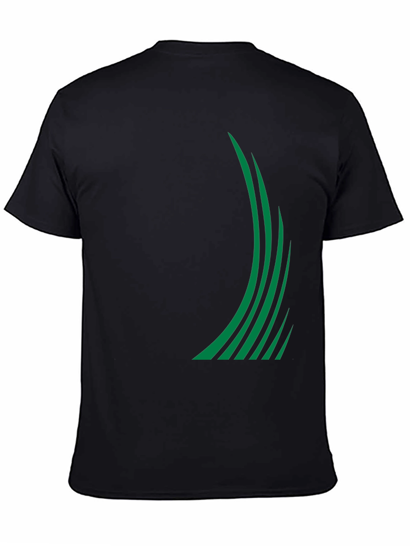 Modern Green Stripe Graphic Tee