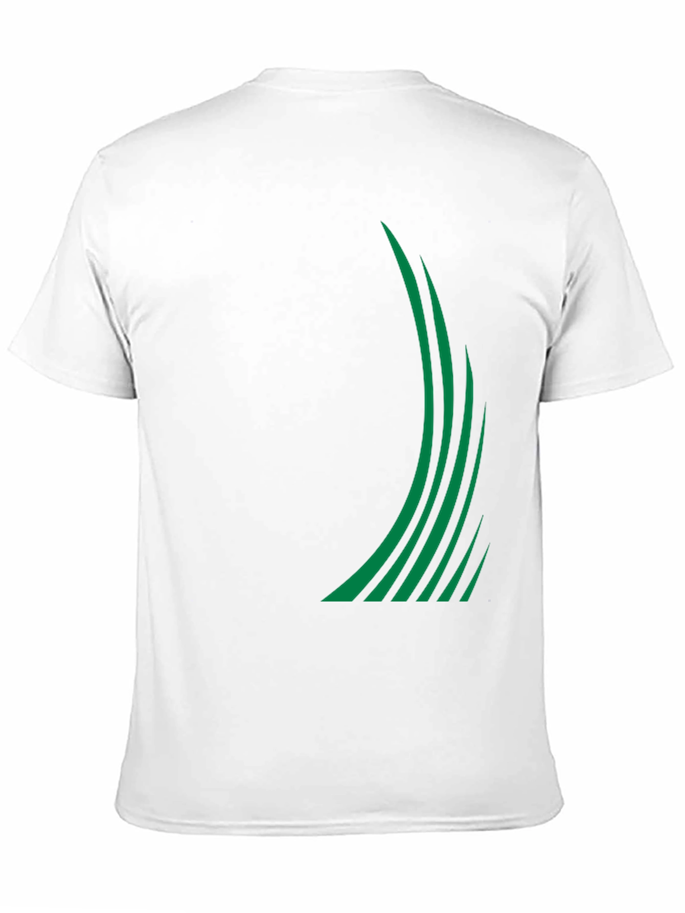 Modern Green Stripe Graphic Tee
