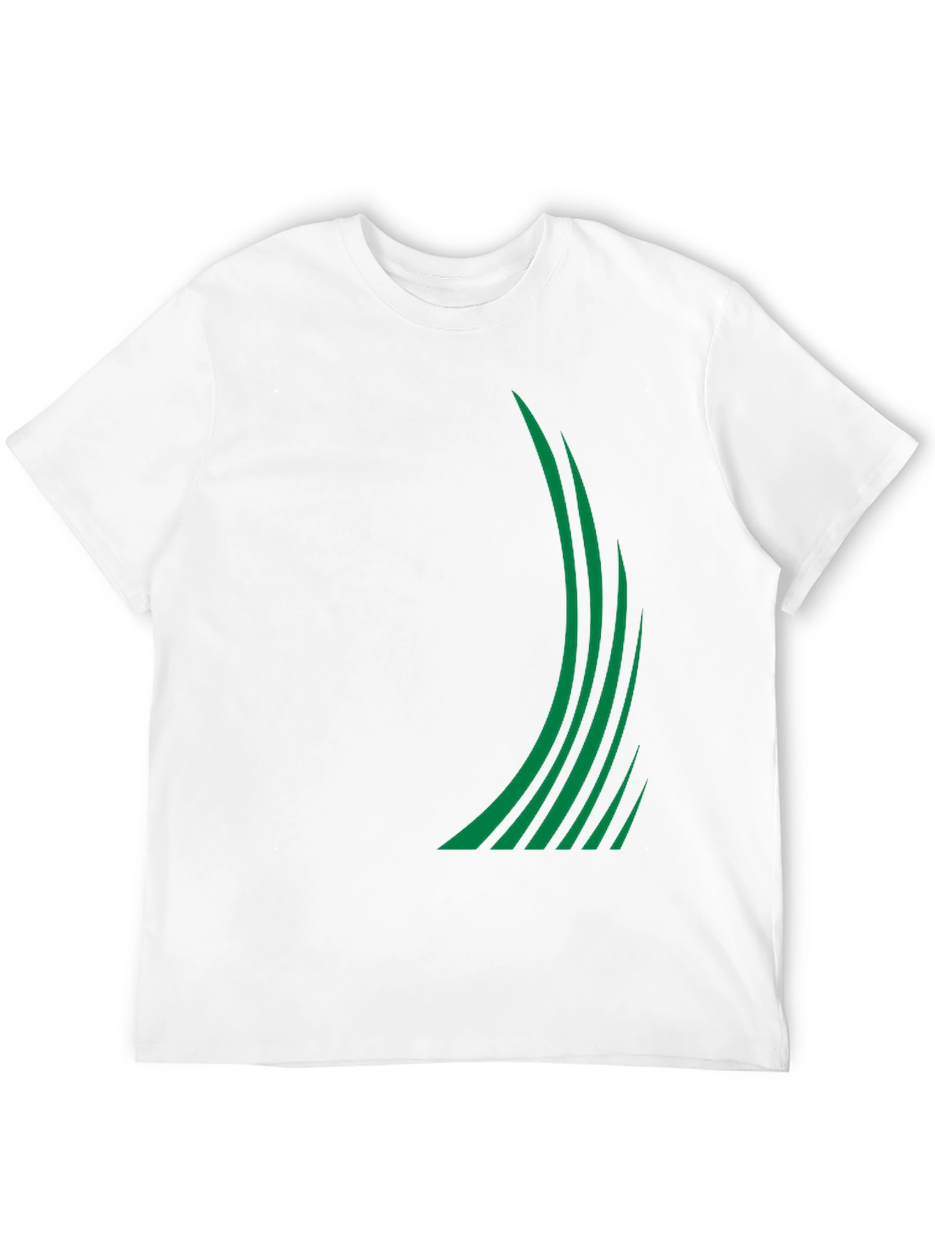 Modern Green Stripe Graphic Tee