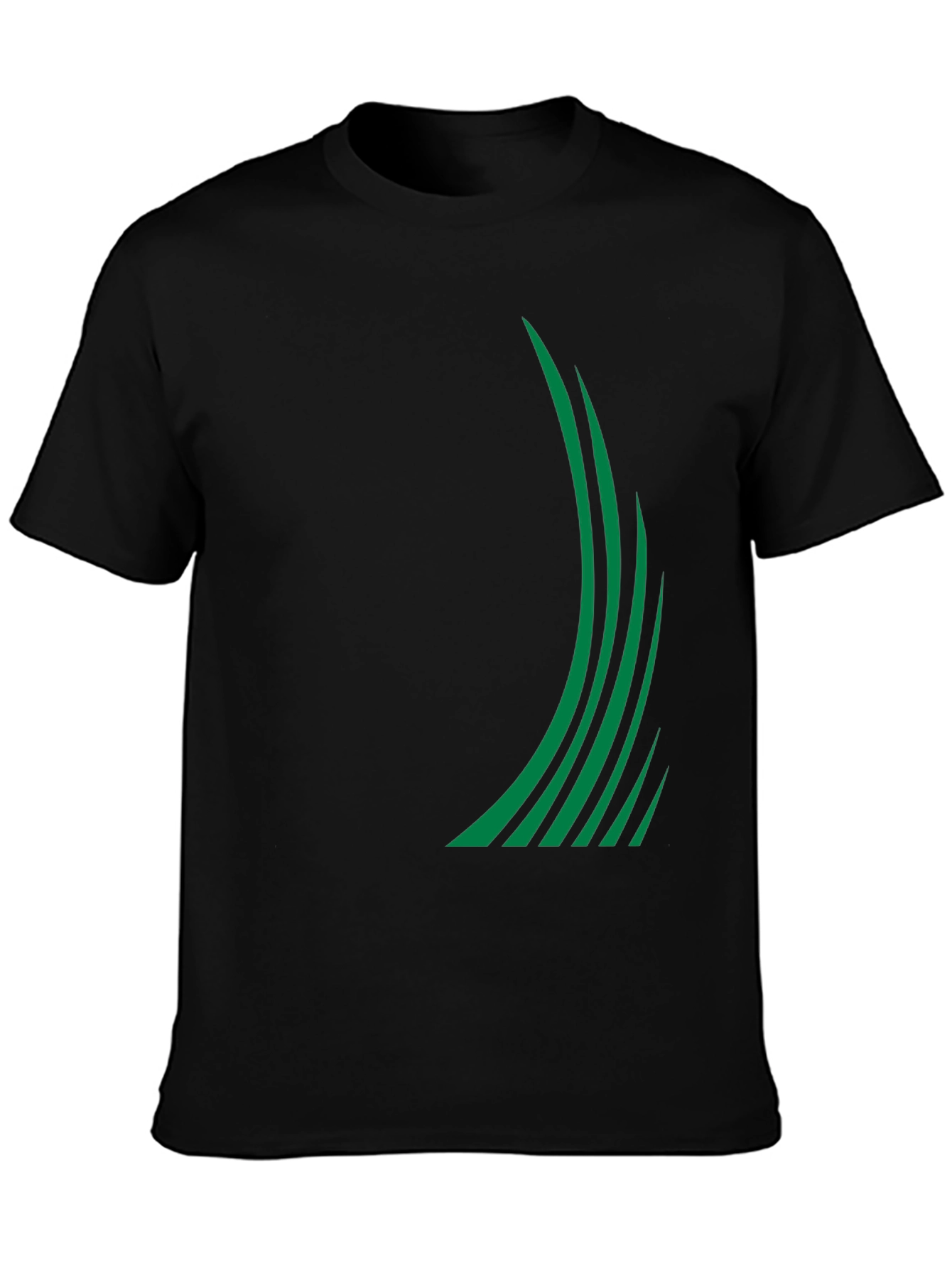 Modern Green Stripe Graphic Tee