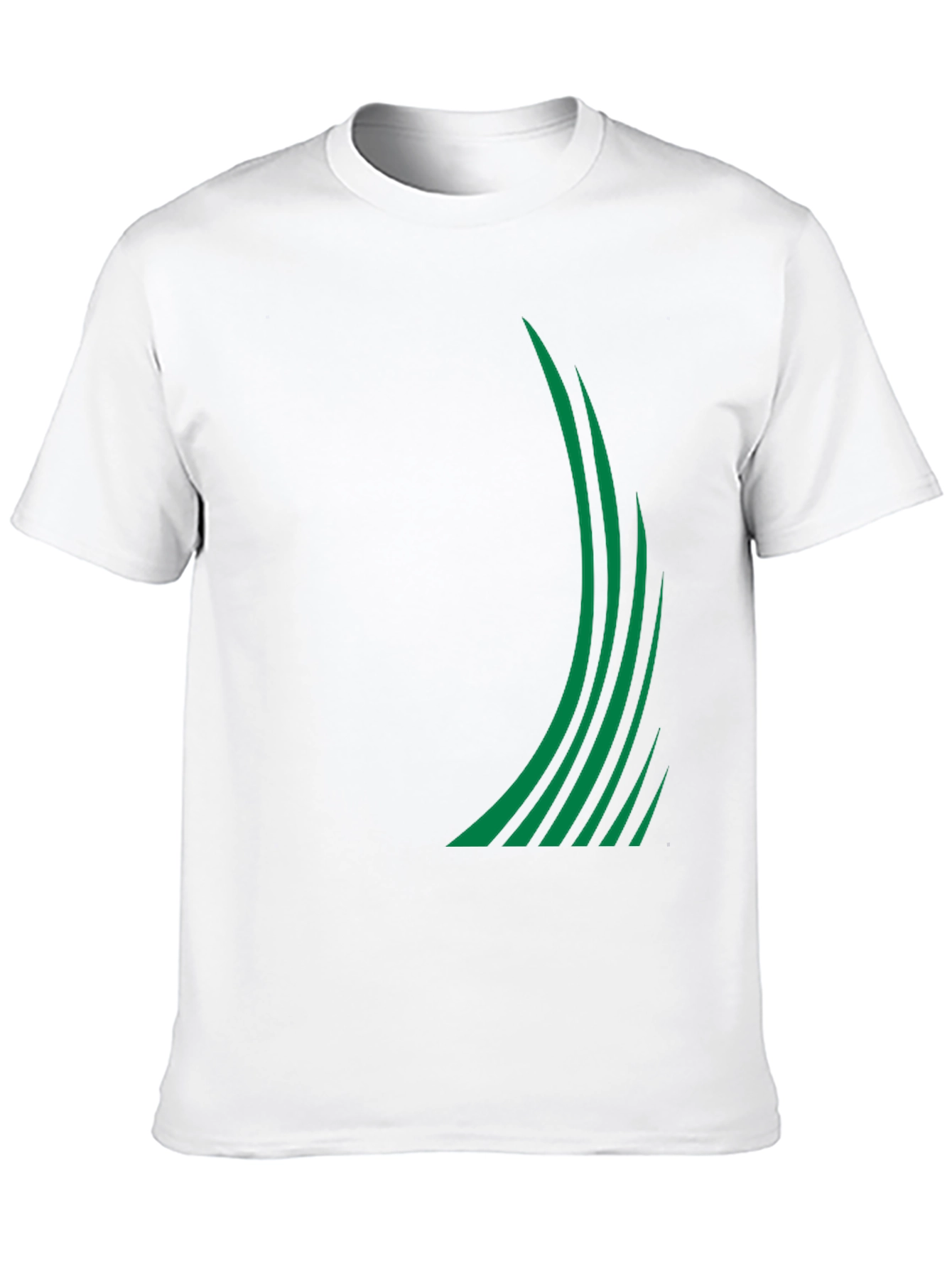 Modern Green Stripe Graphic Tee