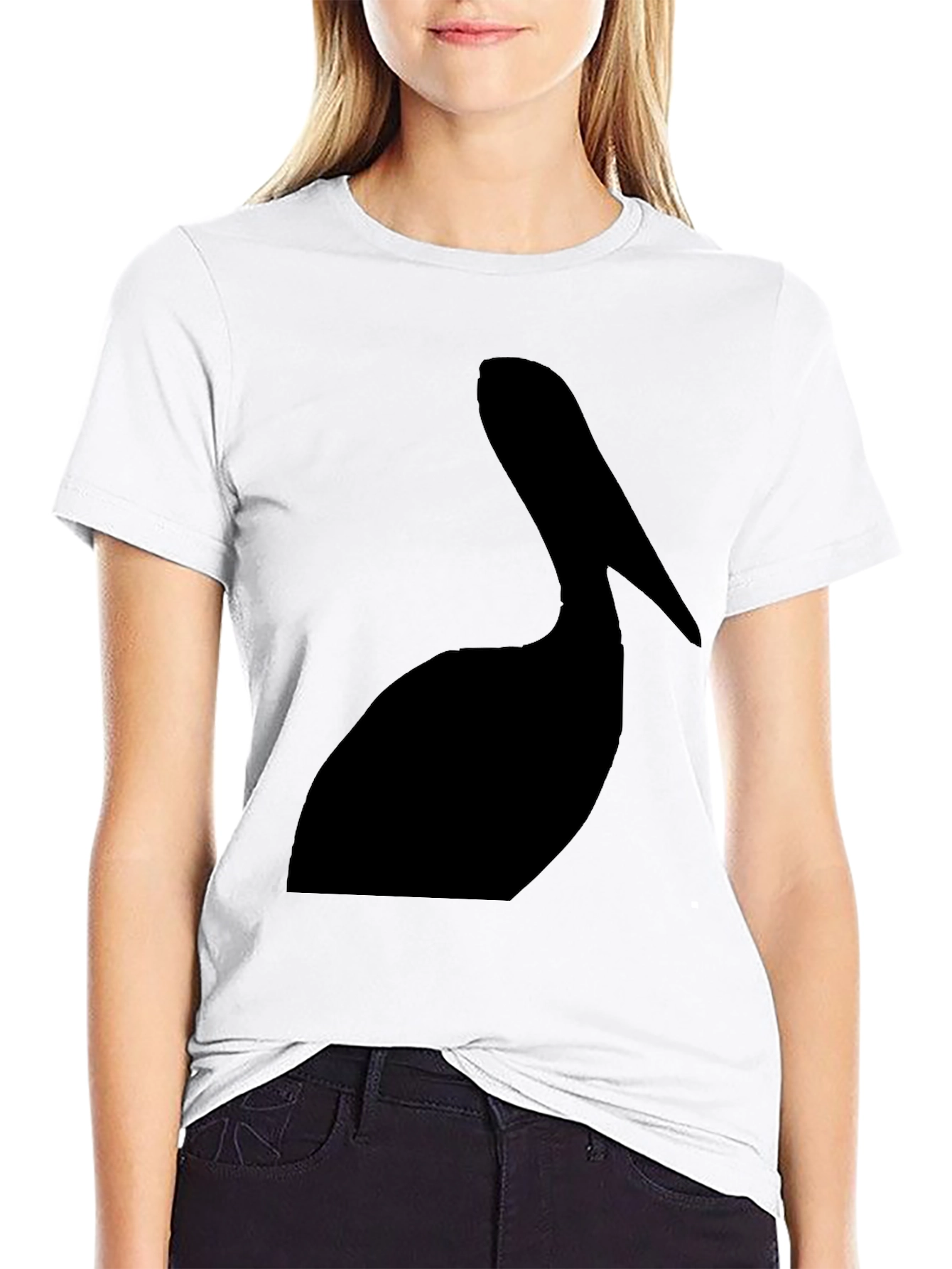 Pelican Silhouette Graphic Tee - Black Cotton T-Shirt
