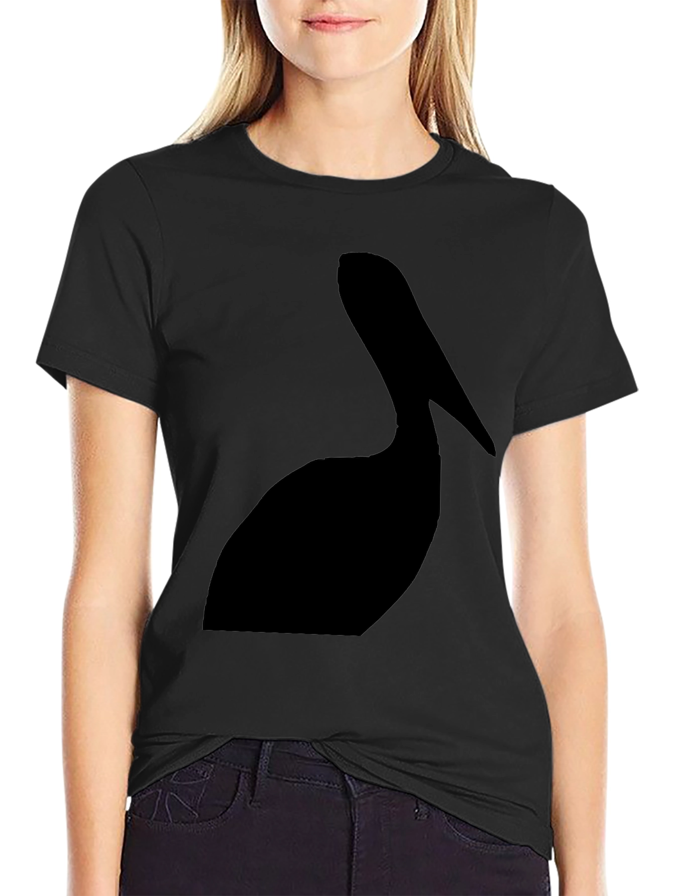 Pelican Silhouette Graphic Tee - Black Cotton T-Shirt