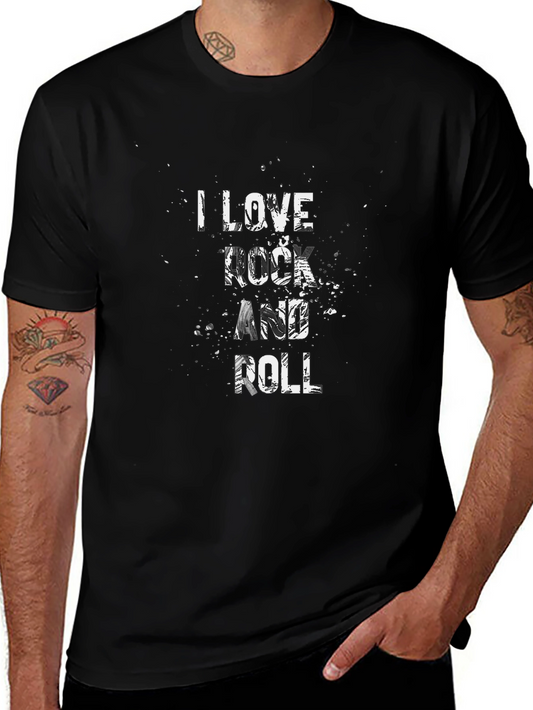 I Love Rock and Roll Black T-Shirt