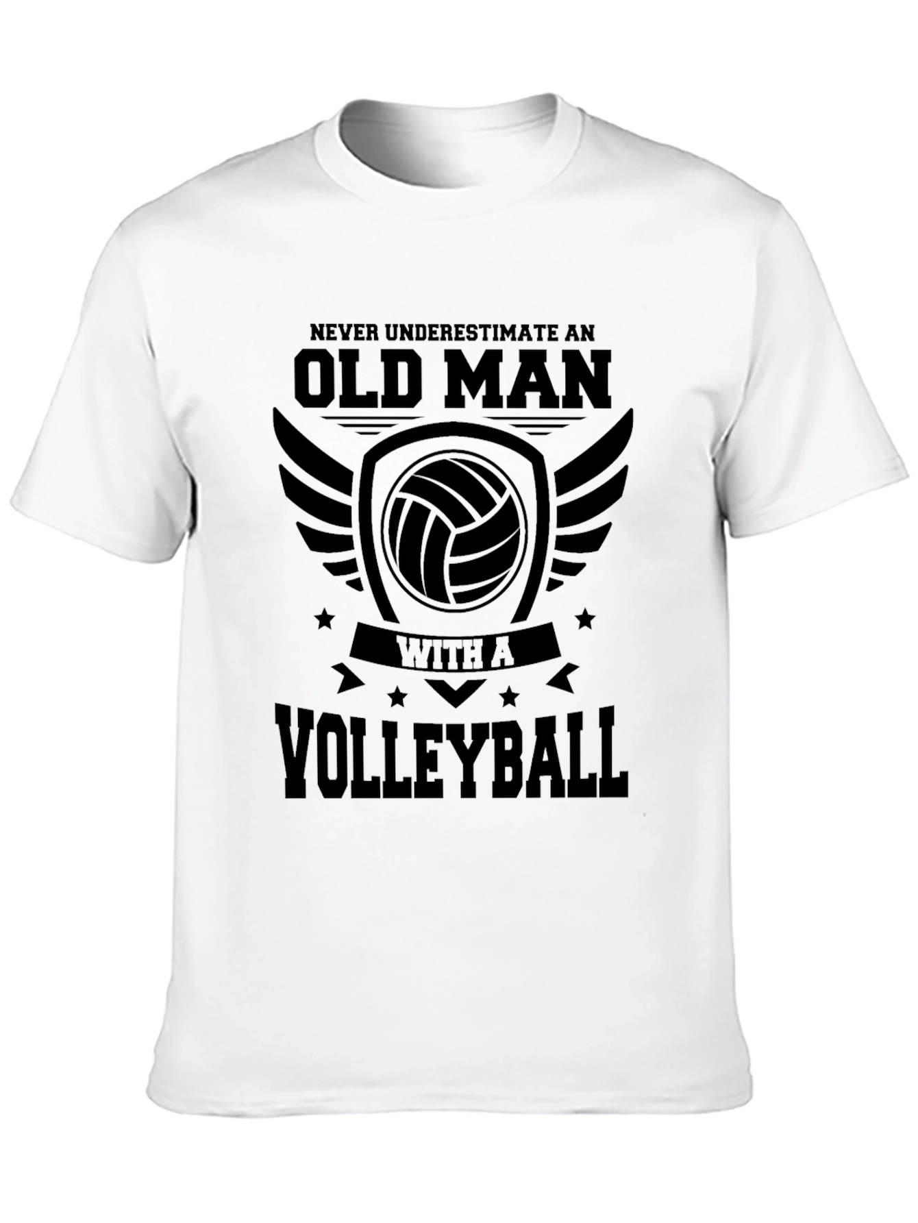 Volleyball Old Man Graphic Tee