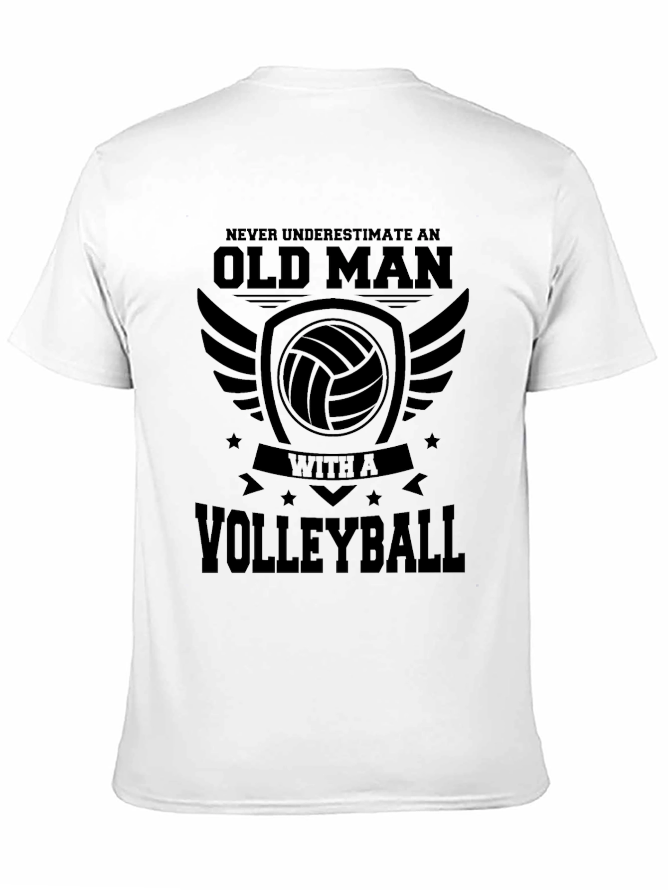 Volleyball Old Man Graphic Tee