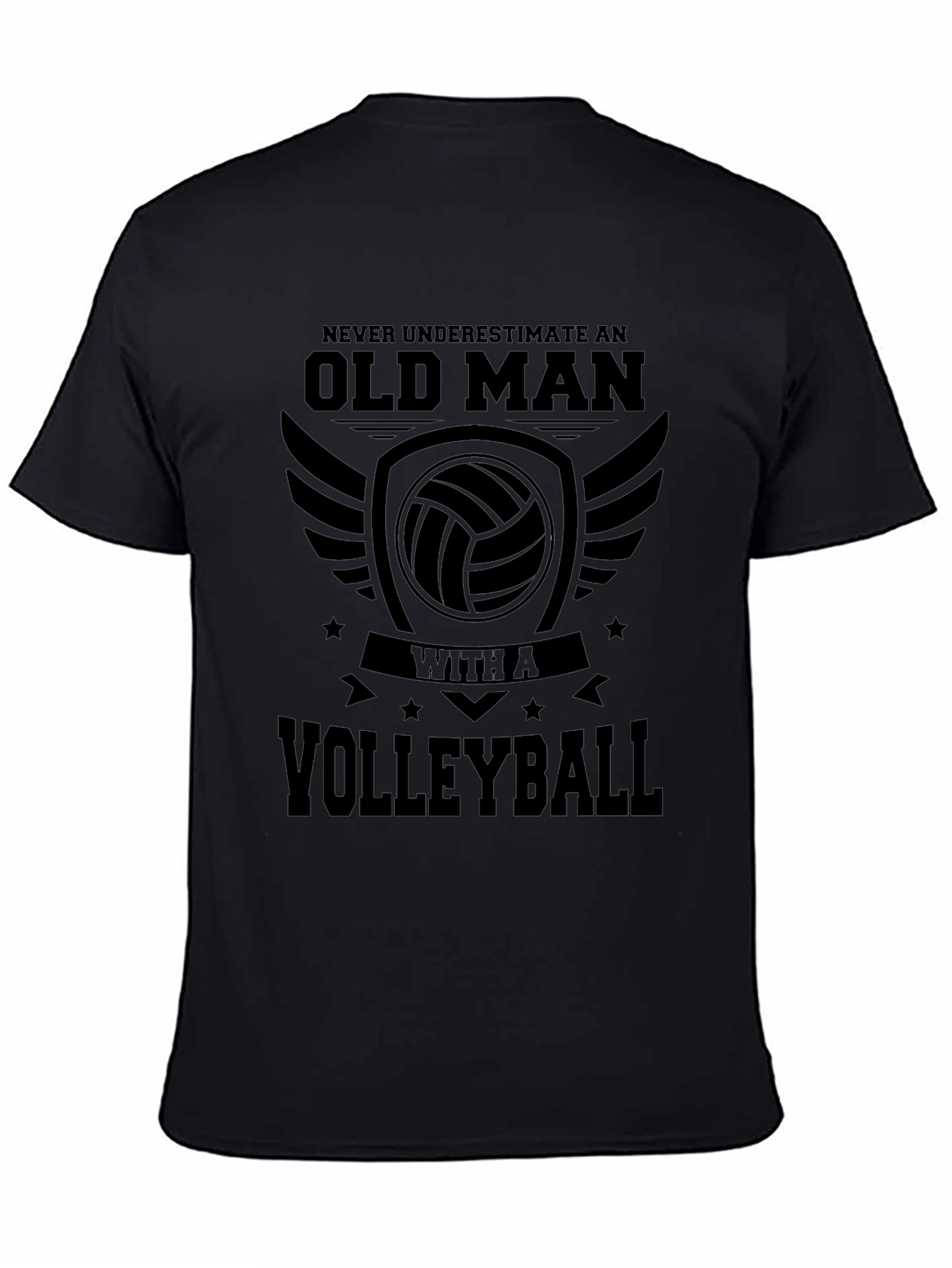 Volleyball Old Man Graphic Tee