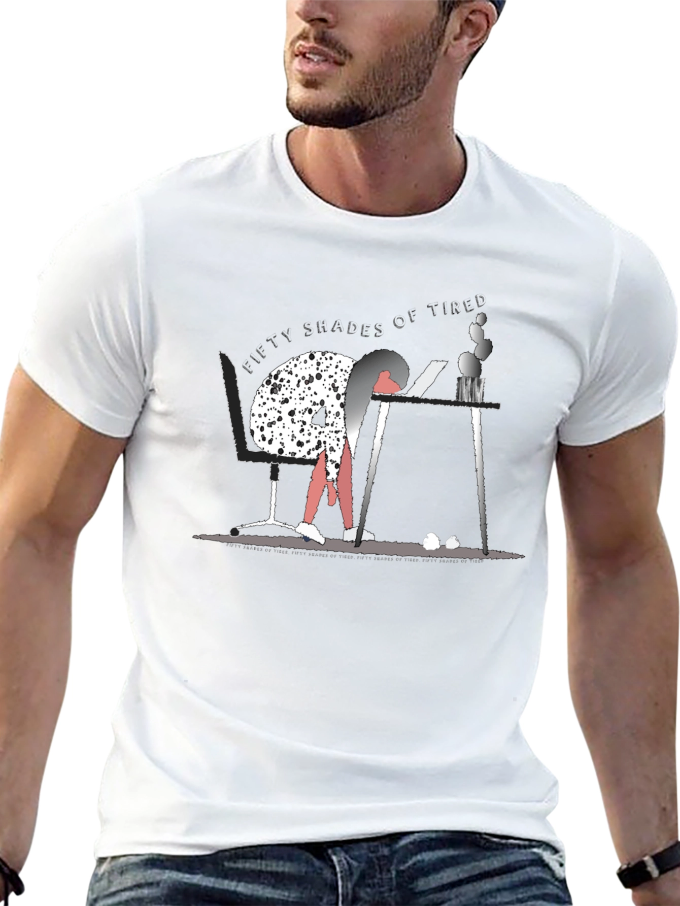 Fifty Shades of Tired Graphic T-Shirt - Black