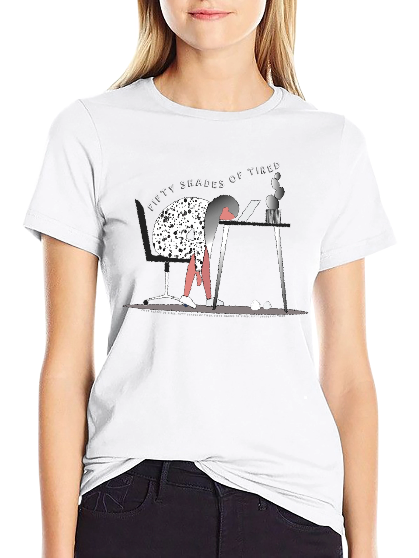 Fifty Shades of Tired Graphic T-Shirt - Black