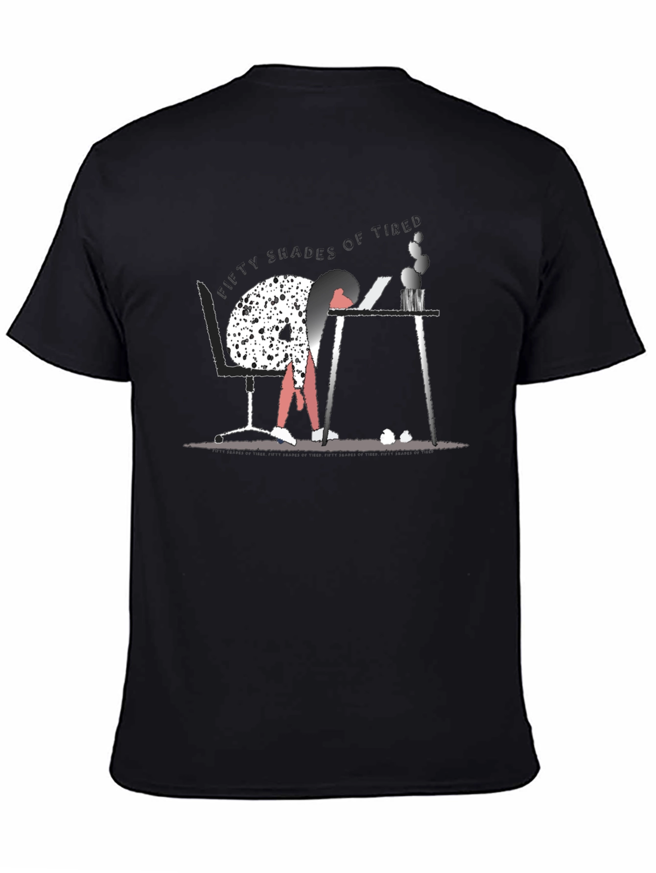 Fifty Shades of Tired Graphic T-Shirt - Black