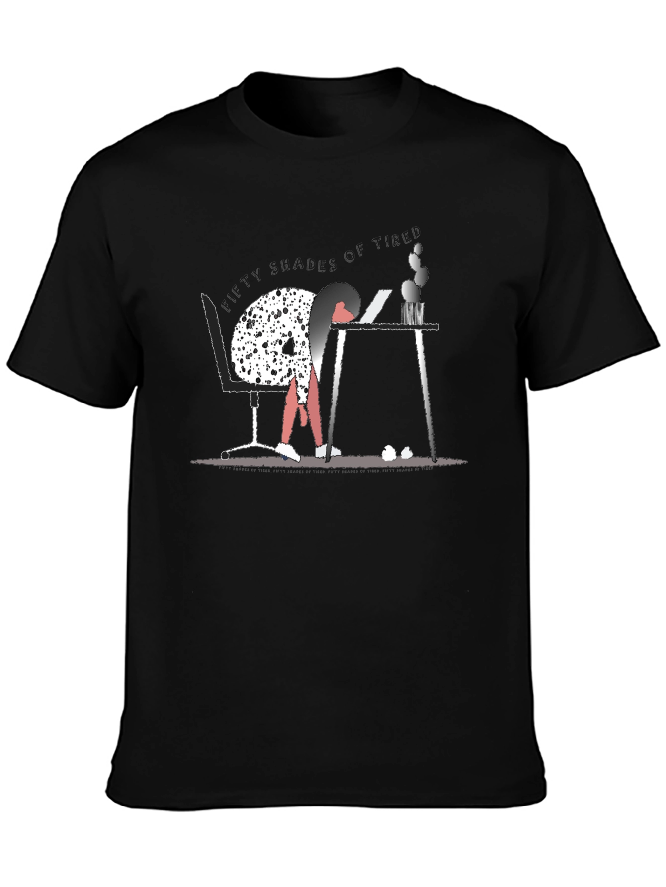 Fifty Shades of Tired Graphic T-Shirt - Black
