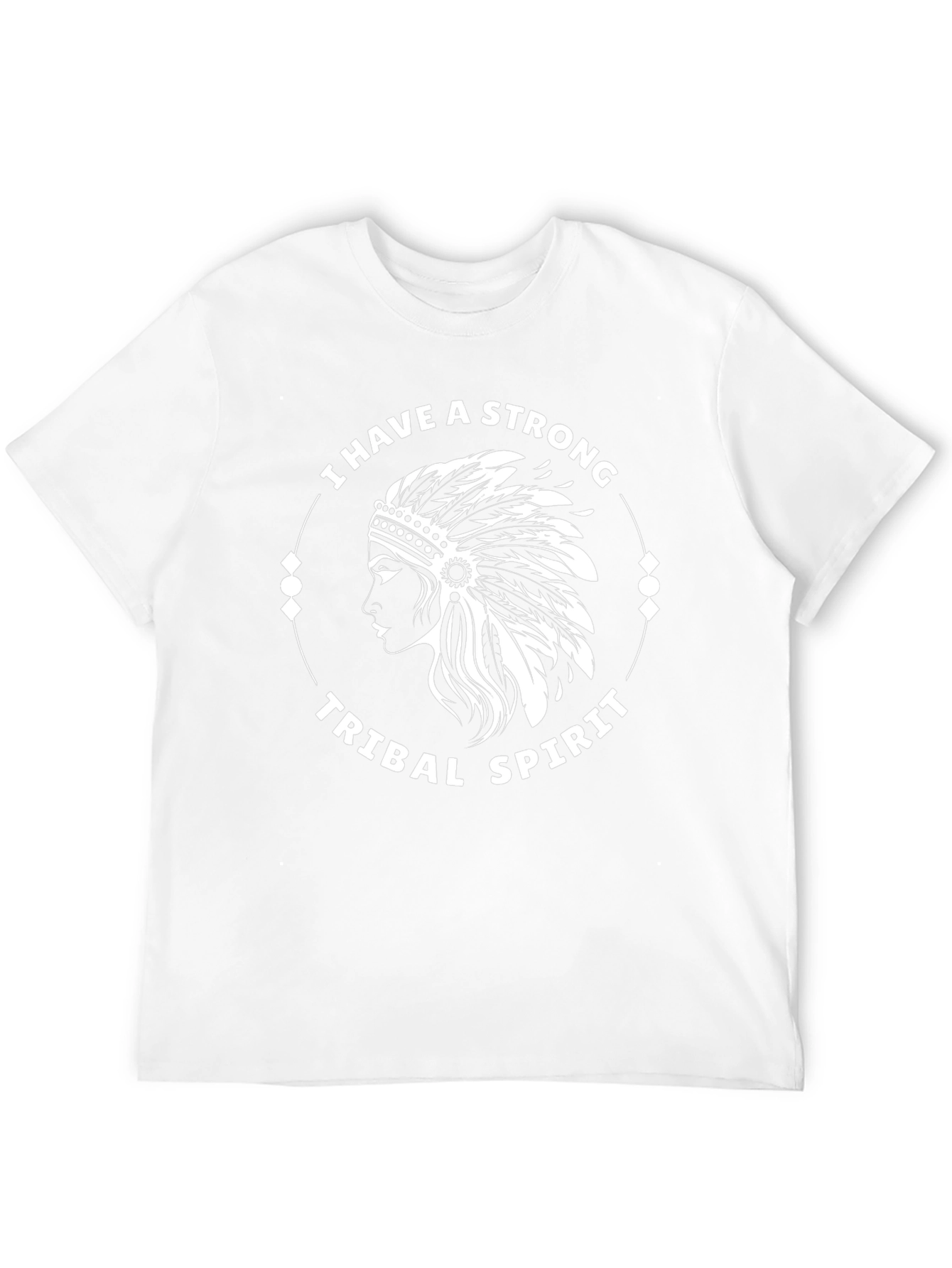 Strong Tribal Spirit Graphic Tee - Black Cotton Blend