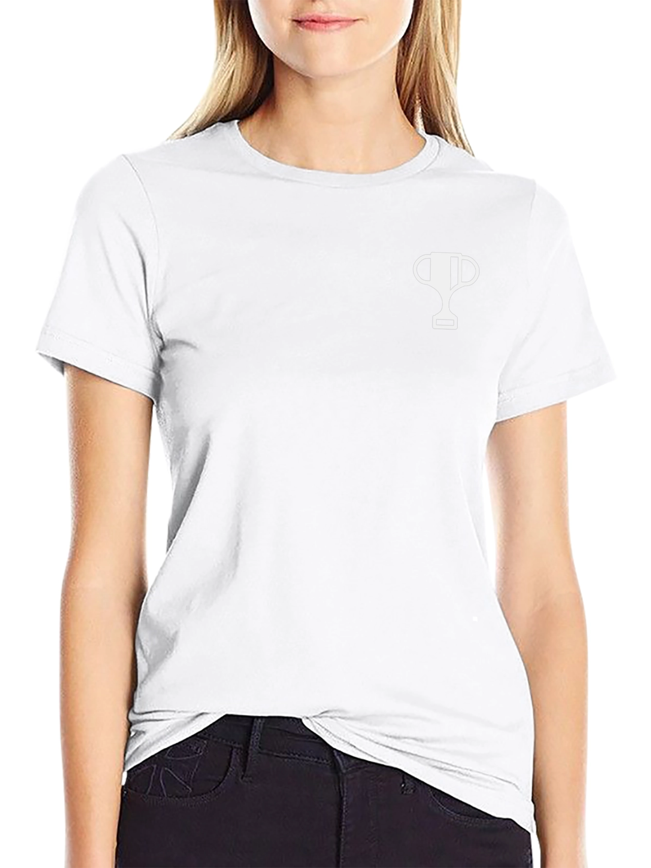 Mens Black T-Shirt with Trophy Graphic