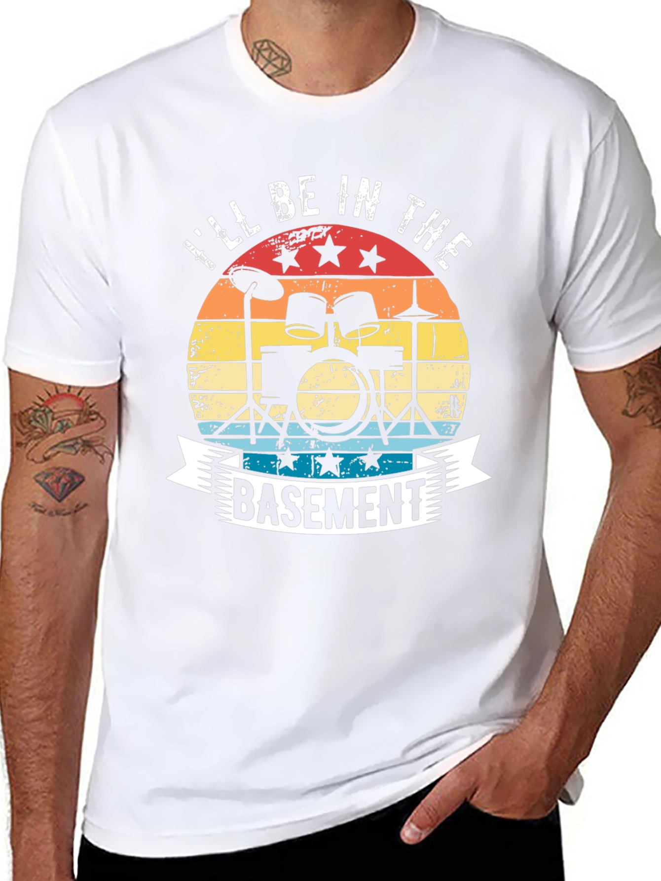 Ill Be In The Basement Drummer T-Shirt
