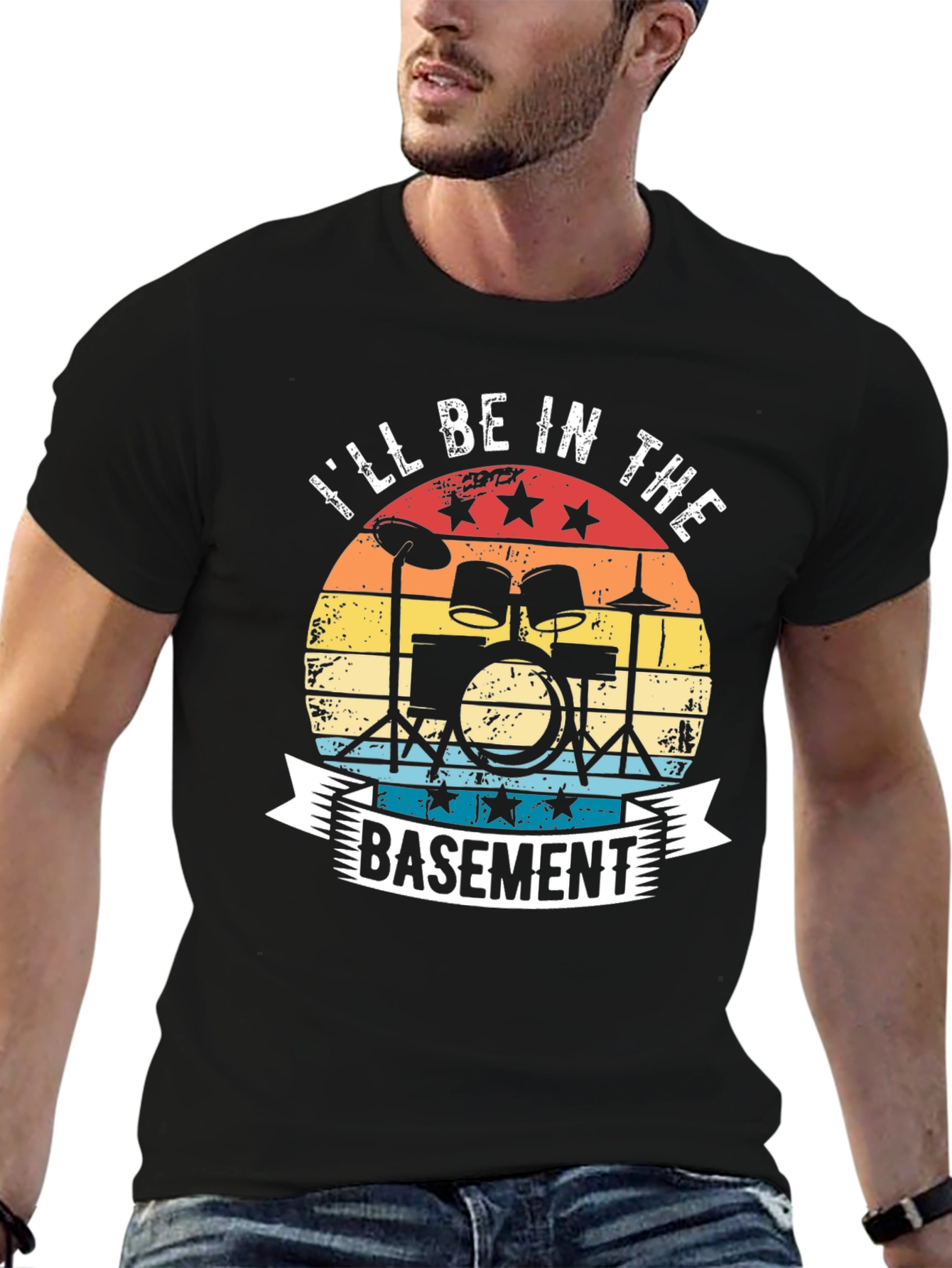 Ill Be In The Basement Drummer T-Shirt