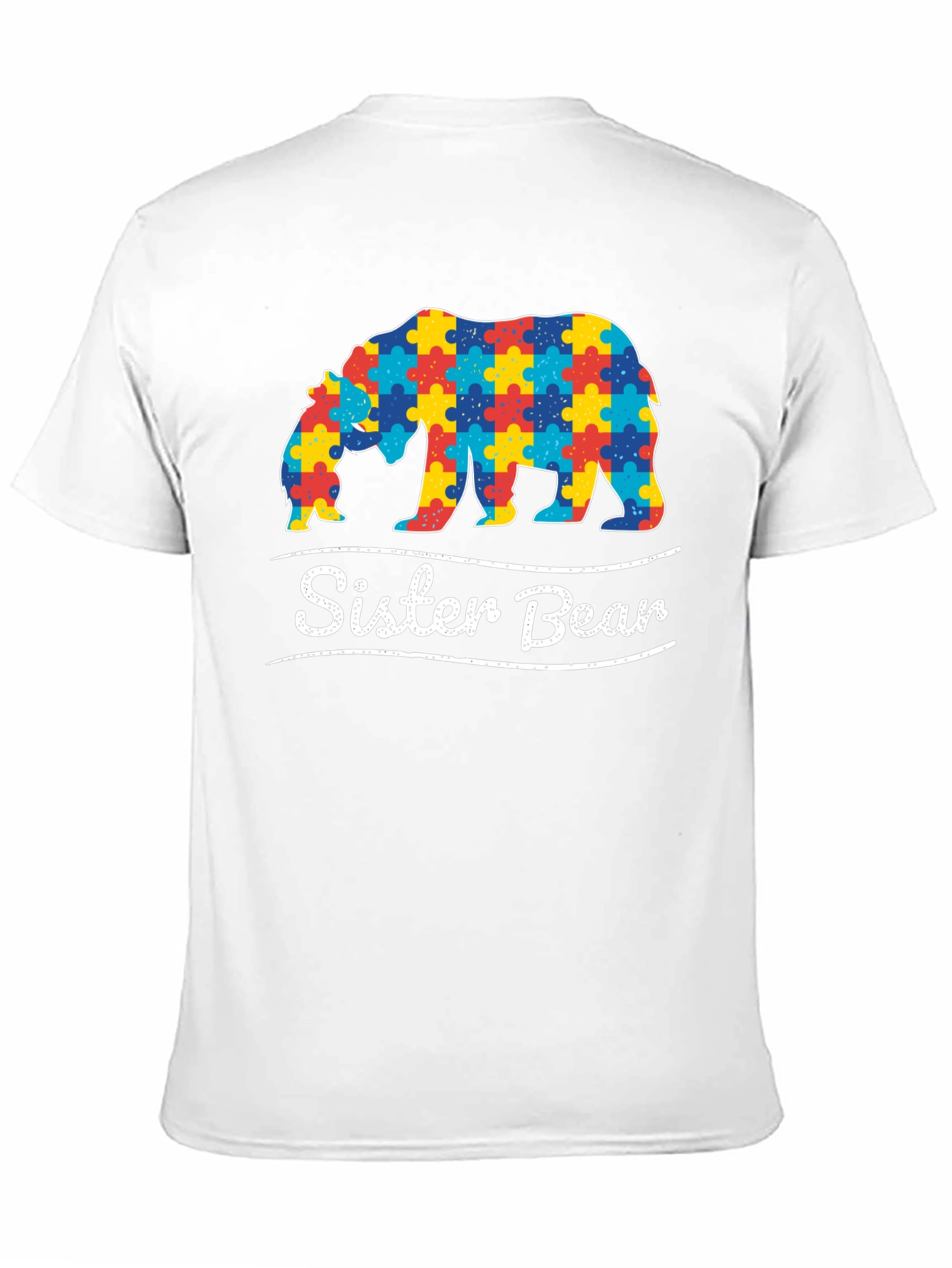 Sister Bear Autism Awareness Puzzle T-Shirt