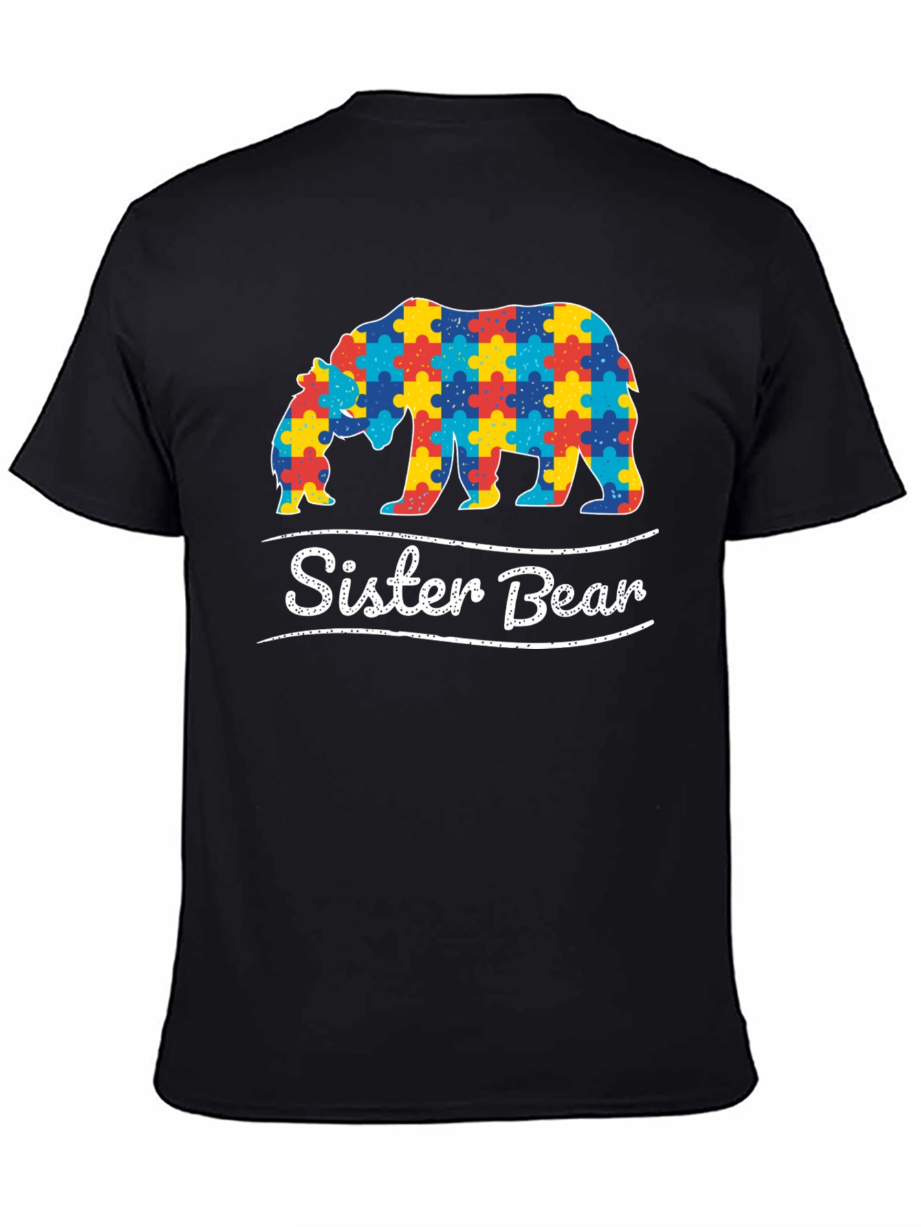 Sister Bear Autism Awareness Puzzle T-Shirt