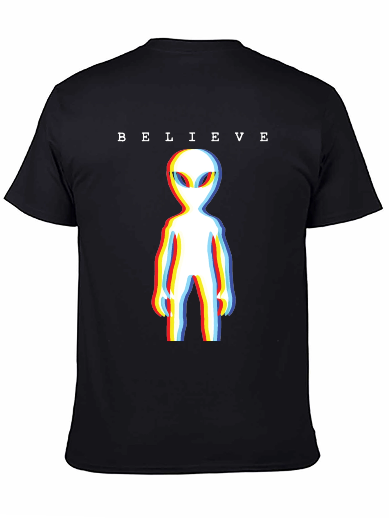 Believe Alien T-Shirt - Retro 3D Style Tee