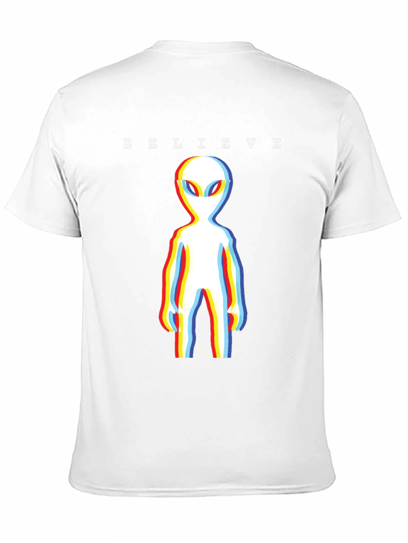 Believe Alien T-Shirt - Retro 3D Style Tee