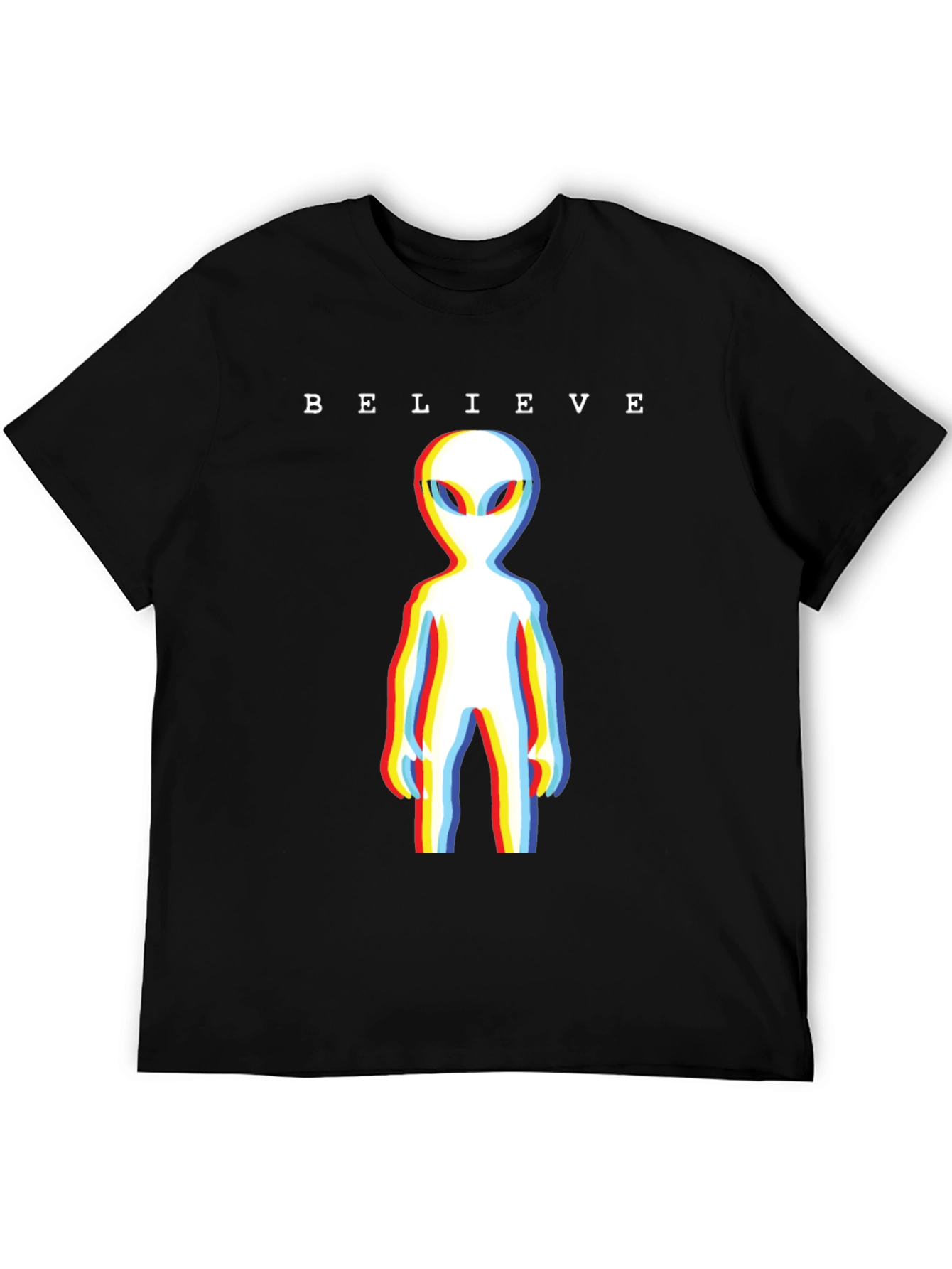 Believe Alien T-Shirt - Retro 3D Style Tee