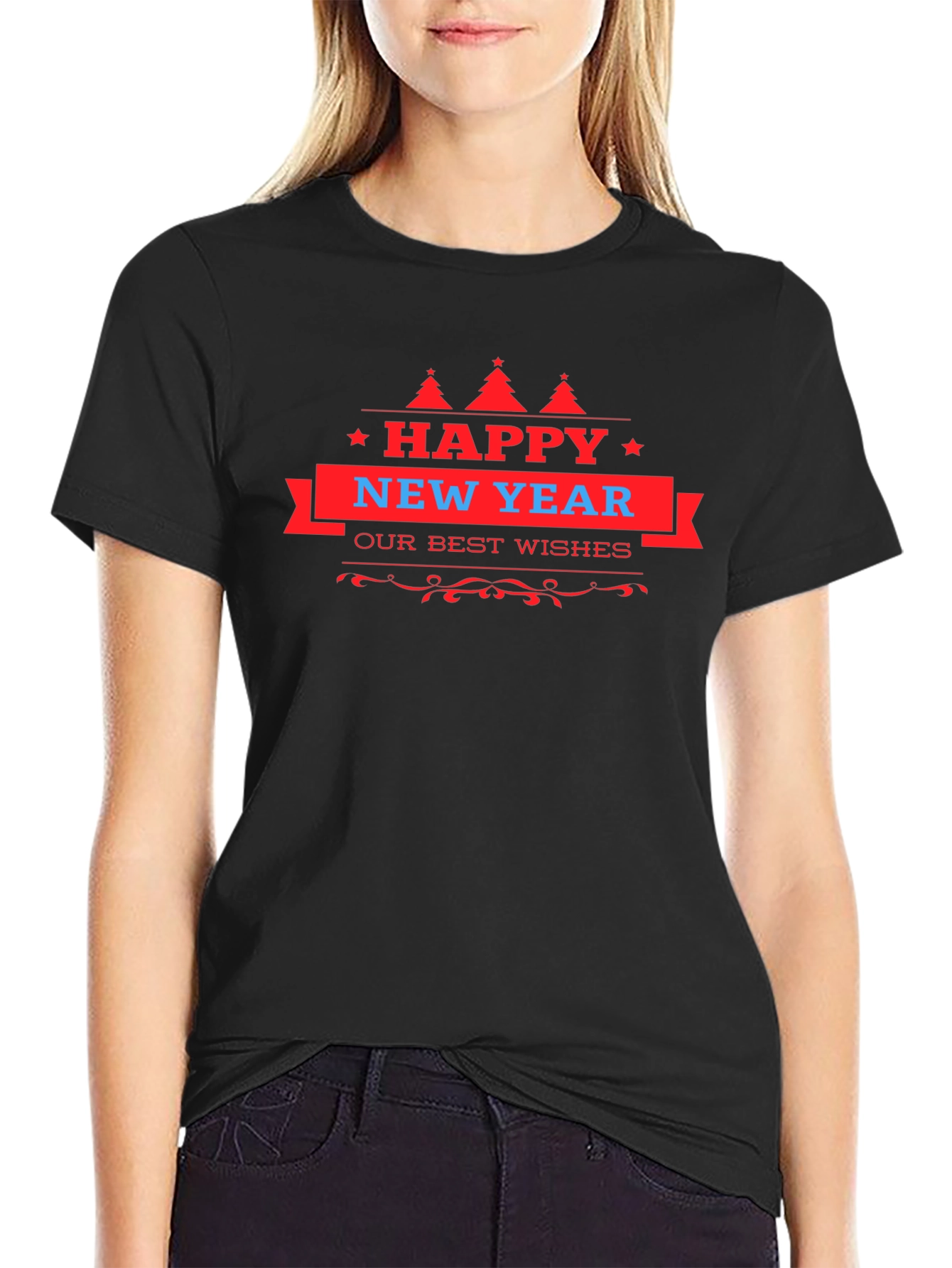 Happy New Year Graphic Tee - Festive Holiday T-Shirt