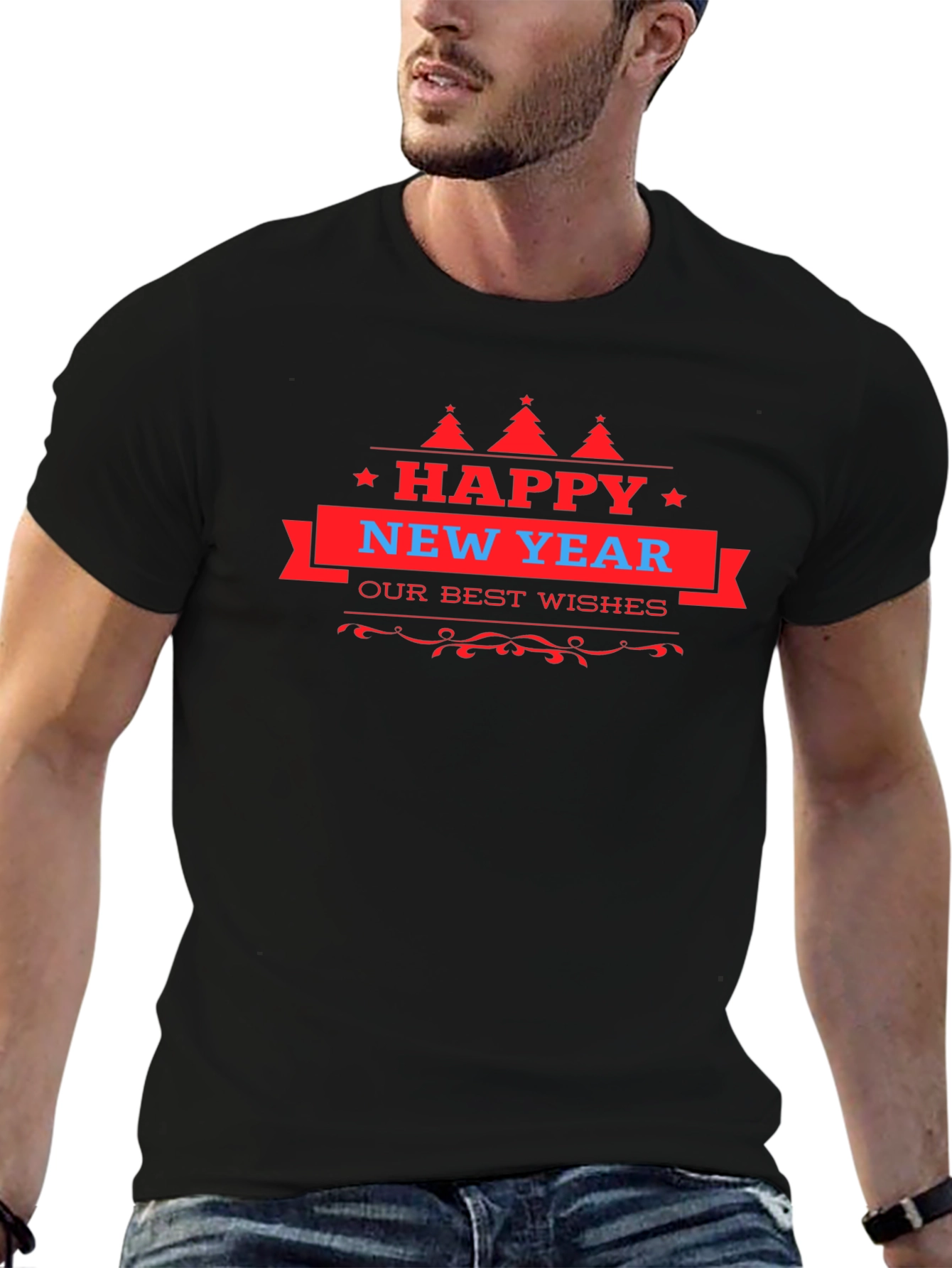 Happy New Year Graphic Tee - Festive Holiday T-Shirt