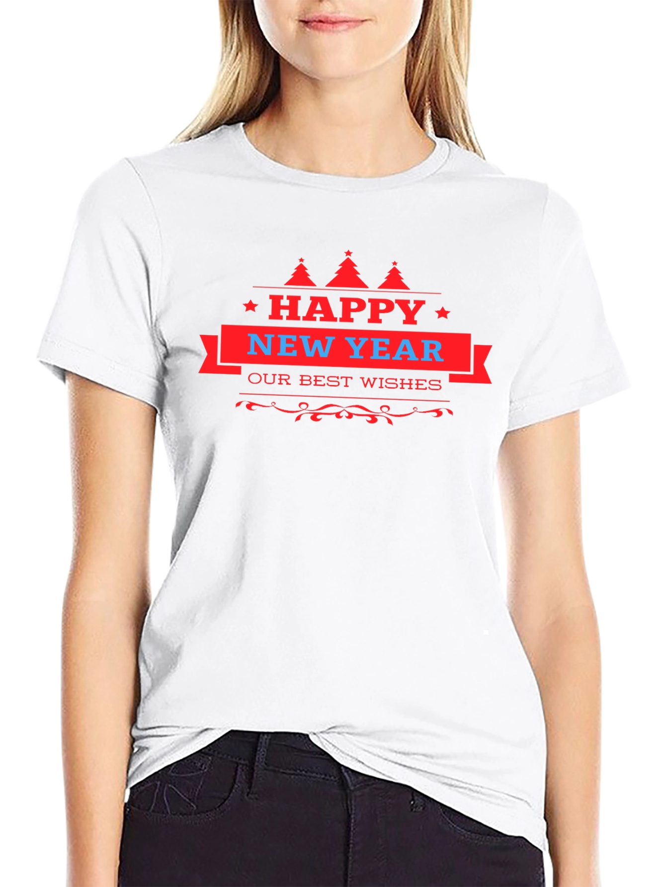 Happy New Year Graphic Tee - Festive Holiday T-Shirt