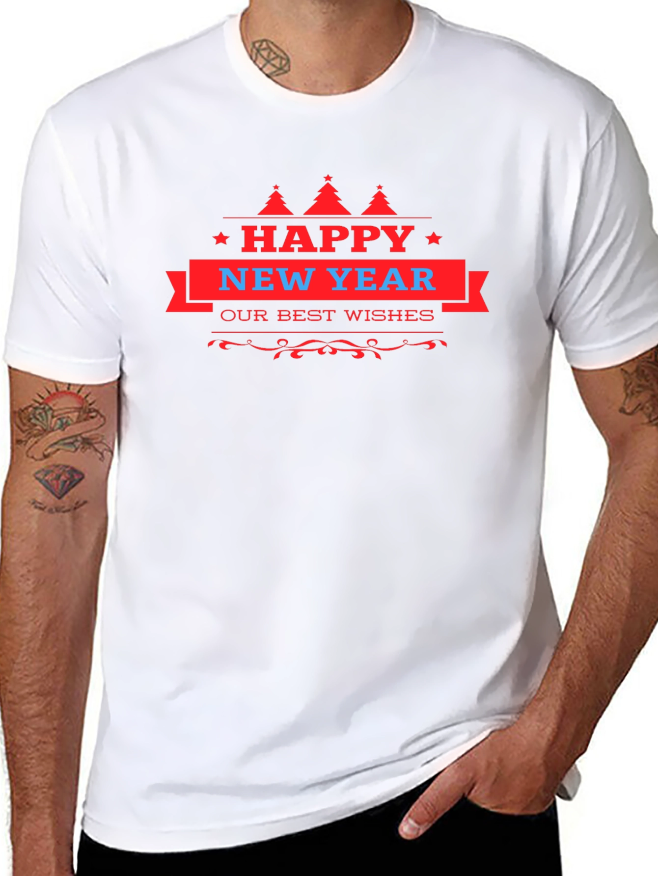 Happy New Year Graphic Tee - Festive Holiday T-Shirt