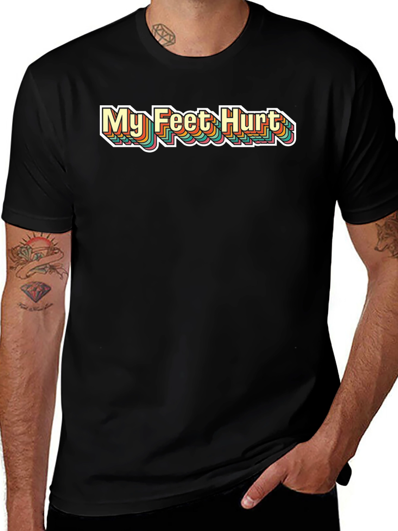 Retro My Feet Hurt Graphic T-Shirt
