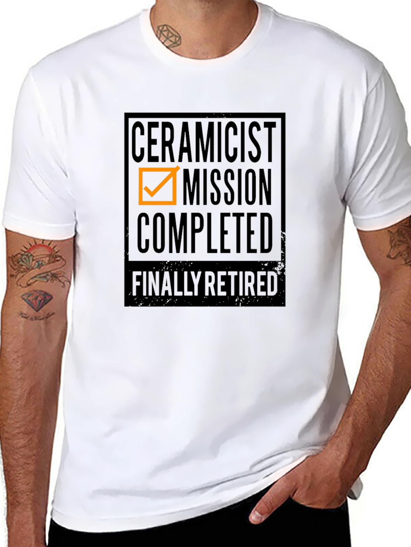 Ceramicist Mission Completed Retired Black T-Shirt