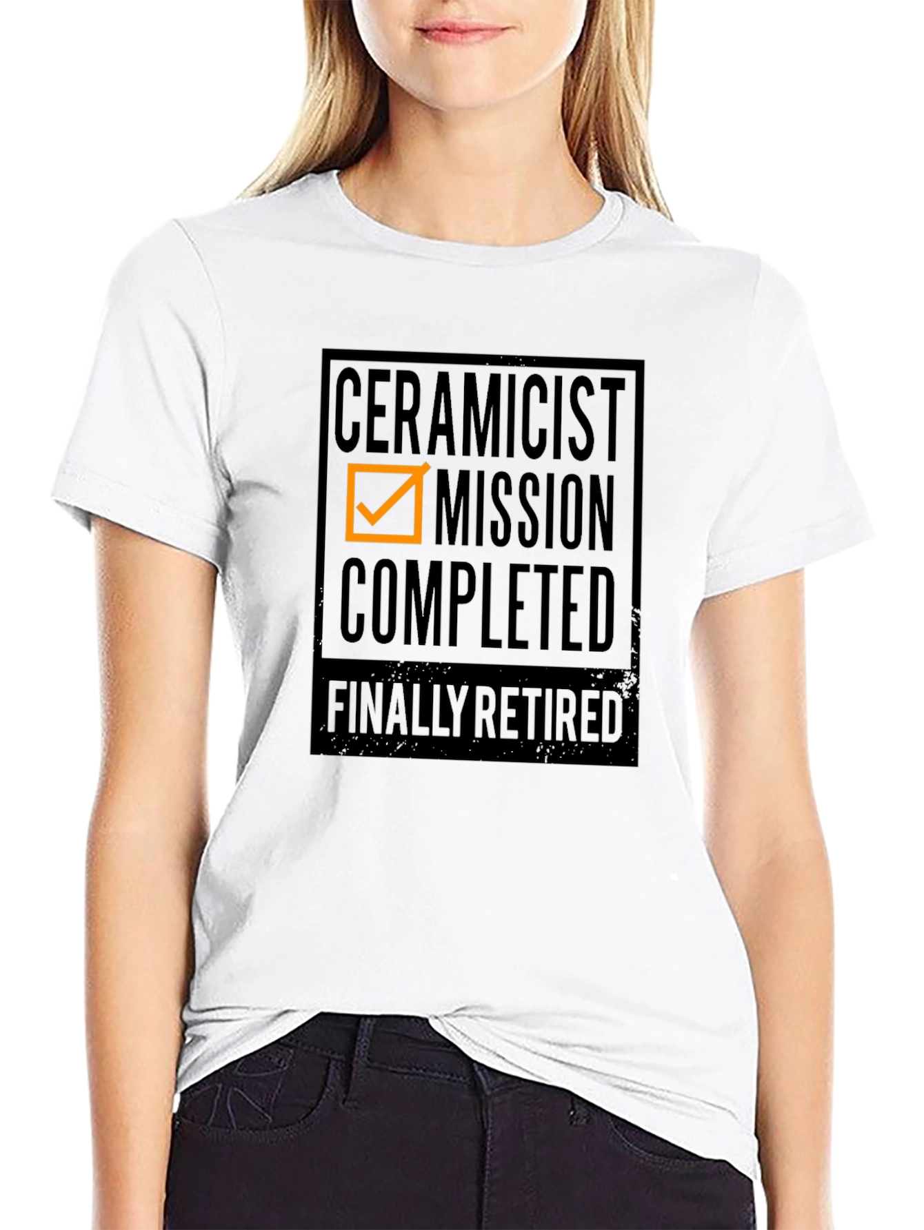 Ceramicist Mission Completed Retired Black T-Shirt