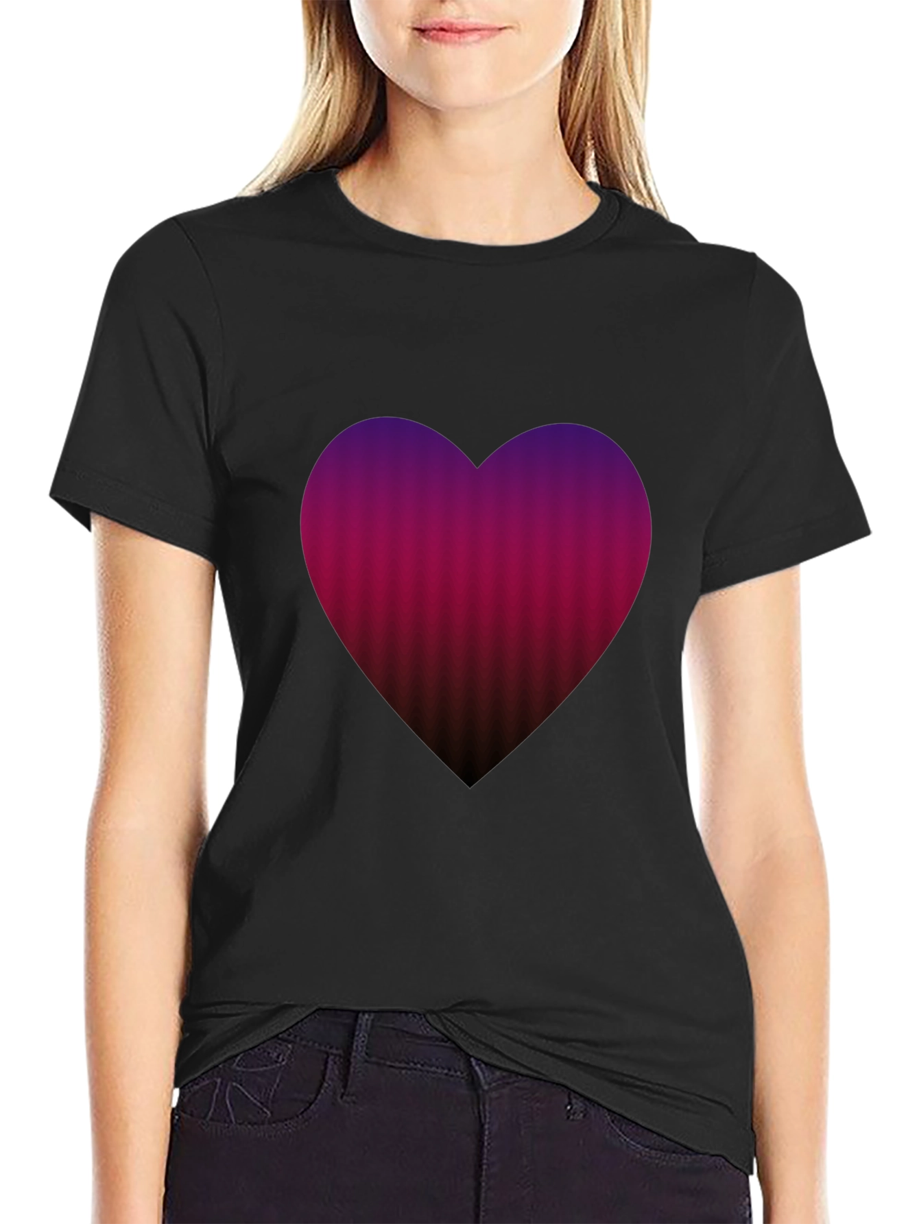 Heart Gradient Mens Tee - Soft Cotton Blend