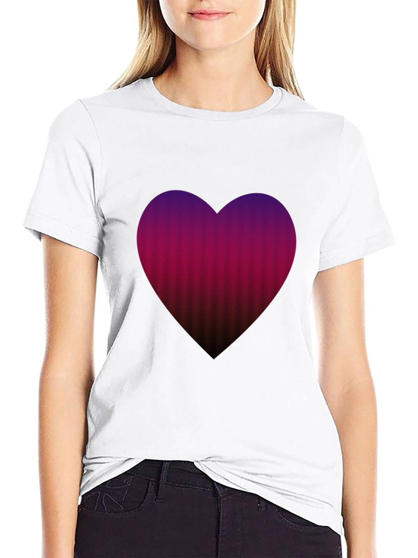 Heart Gradient Mens Tee - Soft Cotton Blend