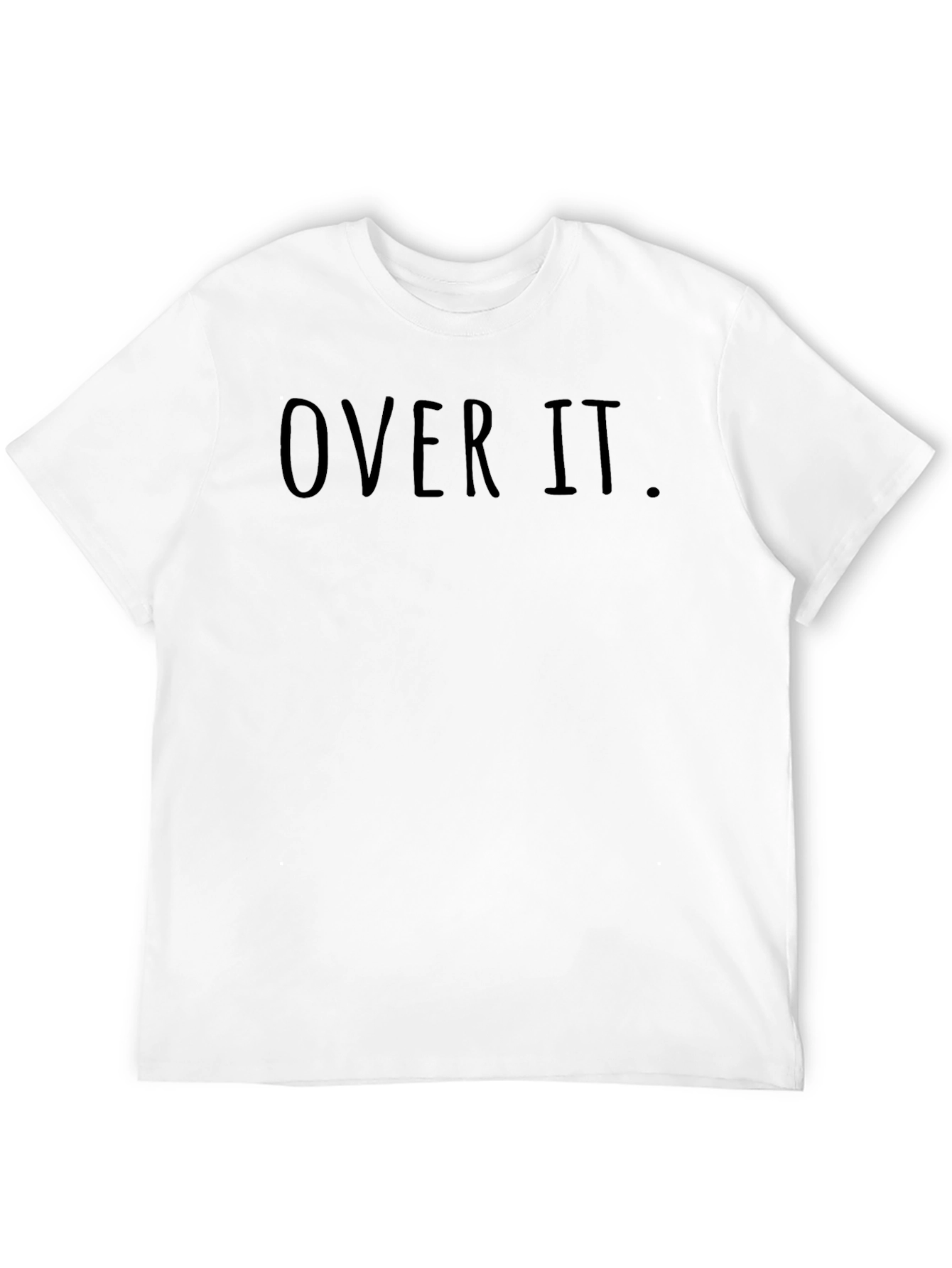 Over It. Graphic Tee - Casual Crew Neck T-Shirt