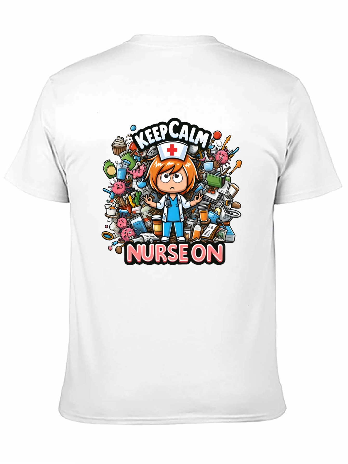 Keep Calm Nurse On Graphic T-Shirt