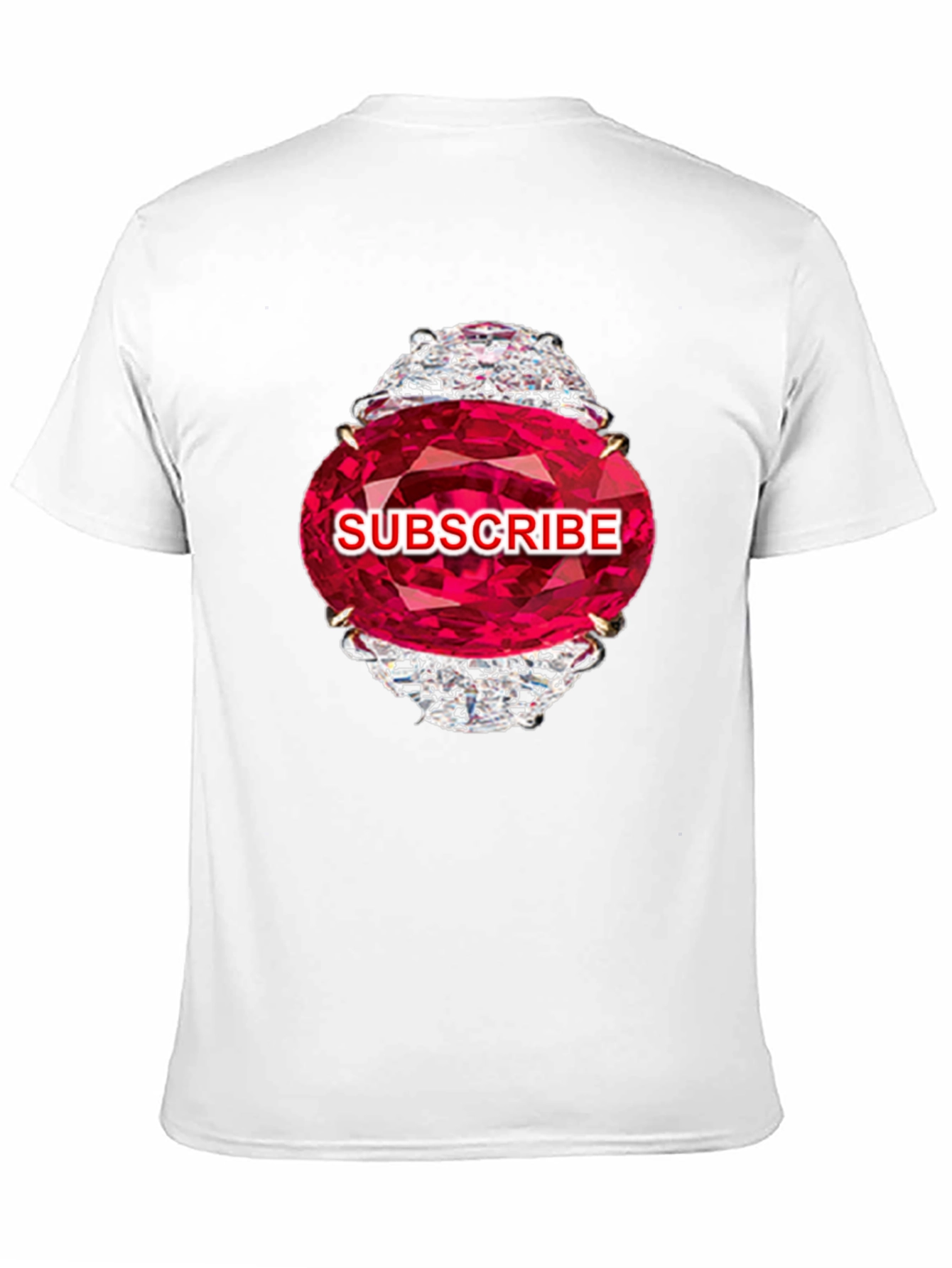 Subscribe Diamond Ring Graphic Tee - Stylish Black T-Shirt