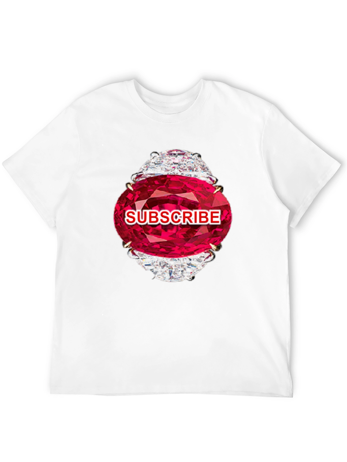 Subscribe Diamond Ring Graphic Tee - Stylish Black T-Shirt